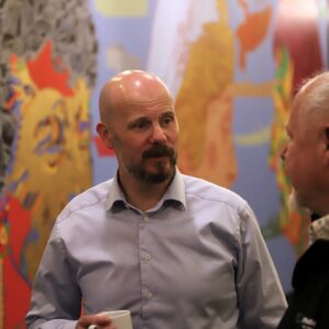 Michael Harbøll på Esbjerg Rådhus på valgaftenen 18. november. Foto: Johnny Tauman.