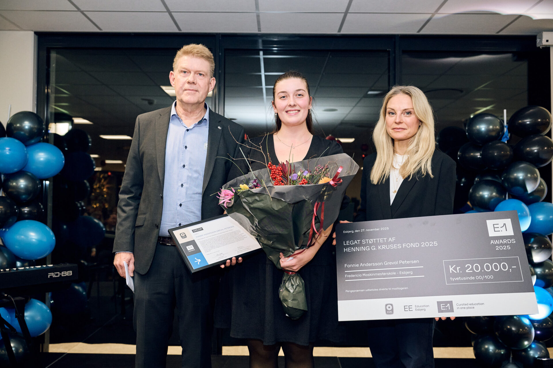 Vinderne fra Fredericia Maskinmesterskole. Foto: Christer Holte.