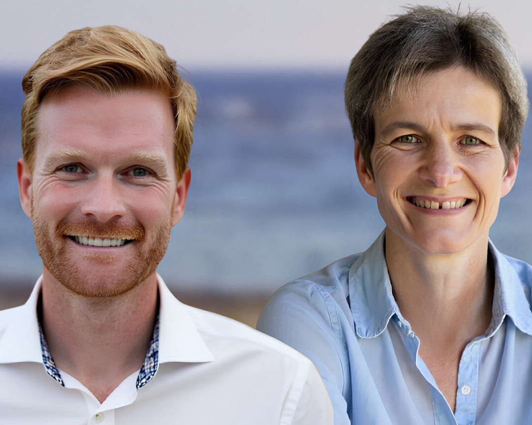 Byrådskandidat Frederik Vestergaard Jørgensen, nr. 8 på liste A, og byrådsmedlem Karin Schwartz, nr. 2 på liste A. PR-foto.