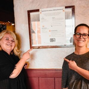 Lis Agerup (tv) skulle ikke bruge mange overtalelsesevner for at få Denise Michael, indehaver af Boretårnet, med på idéen. Foto: Fjodor Pedersen.