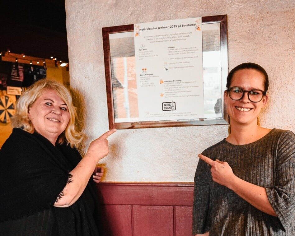 Lis Agerup (tv) skulle ikke bruge mange overtalelsesevner for at få Denise Michael, indehaver af Boretårnet, med på idéen. Foto: Fjodor Pedersen.