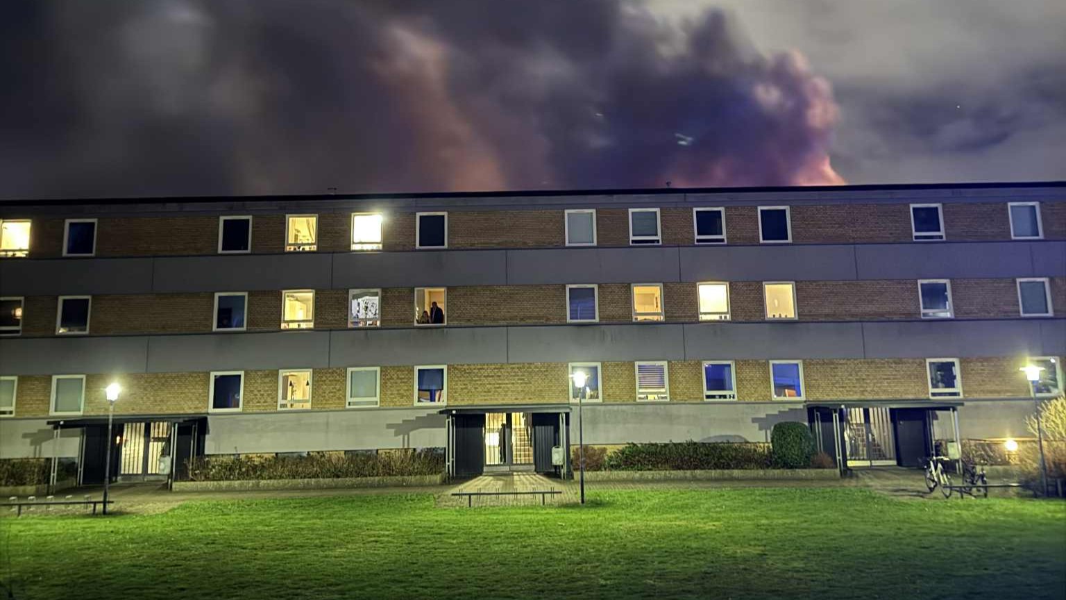 Branden brød ud ved 19-tiden. Privatfoto