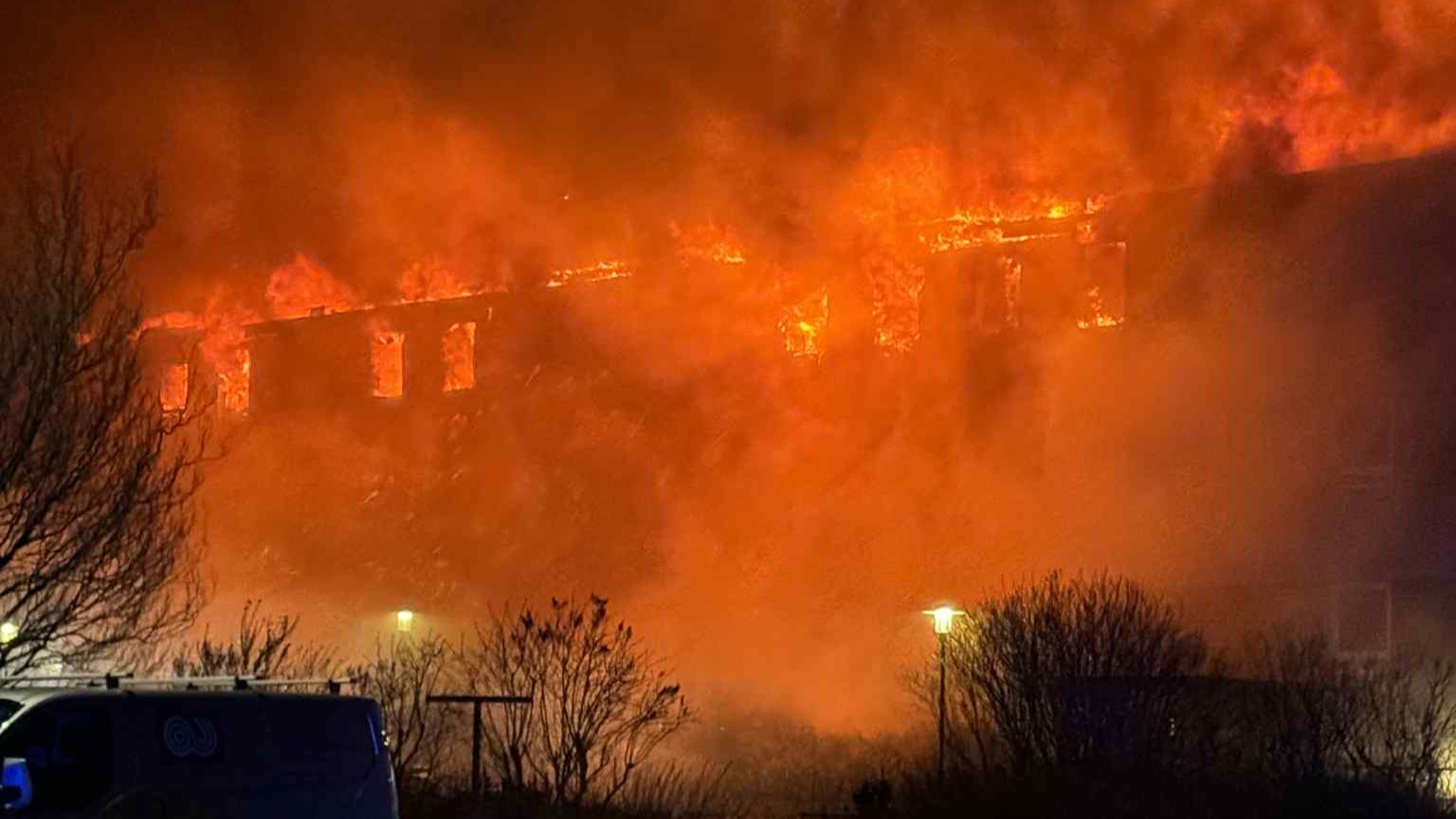 Branden brød ud ved 19-tiden. Privatfoto
