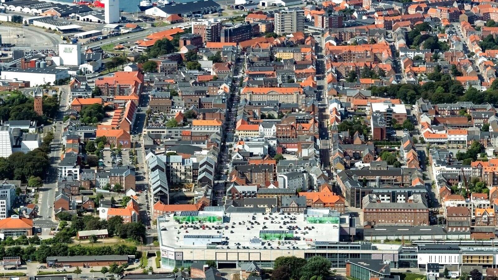 Luftfoto over Esbjerg. Arkivfoto: Esbjerg Kommune.