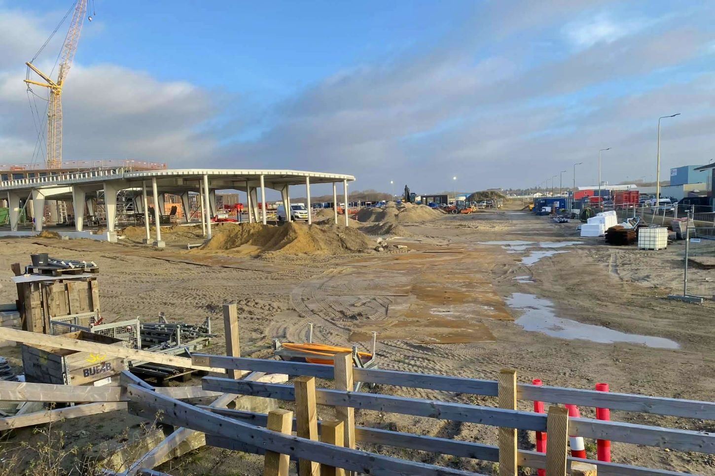 Byggeriet forventes at tage cirka tre år endnu. Foto: Johnny Tauman.