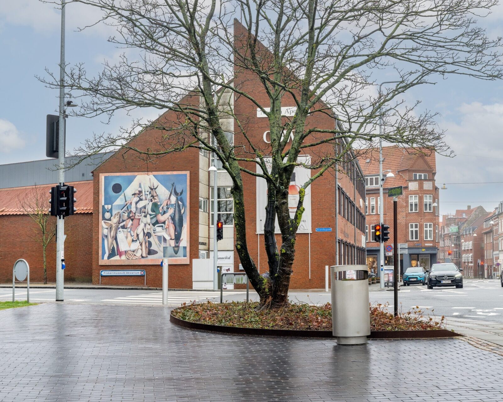 Krydset ved Havnegade og Stormgade er blandt de steder, hvor mængden af henkastet affald er væsentligt mindre. Foto: Esbjerg Kommune.