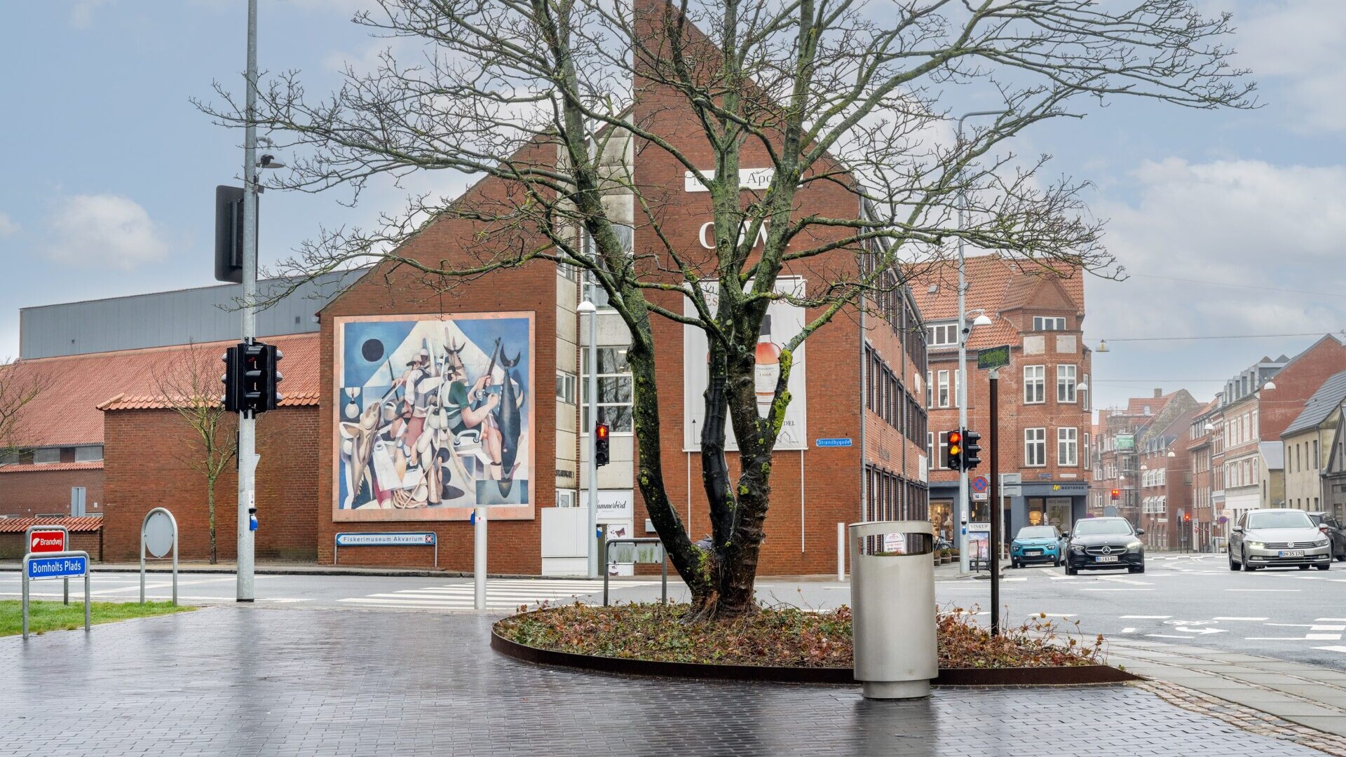Krydset ved Havnegade og Stormgade er blandt de steder, hvor mængden af henkastet affald er væsentligt mindre. Foto: Esbjerg Kommune.