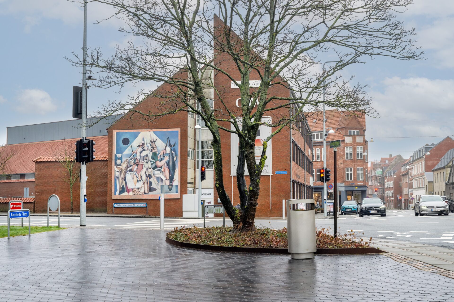 Krydset ved Havnegade og Stormgade er blandt de steder, hvor mængden af henkastet affald er væsentligt mindre. Foto: Esbjerg Kommune.