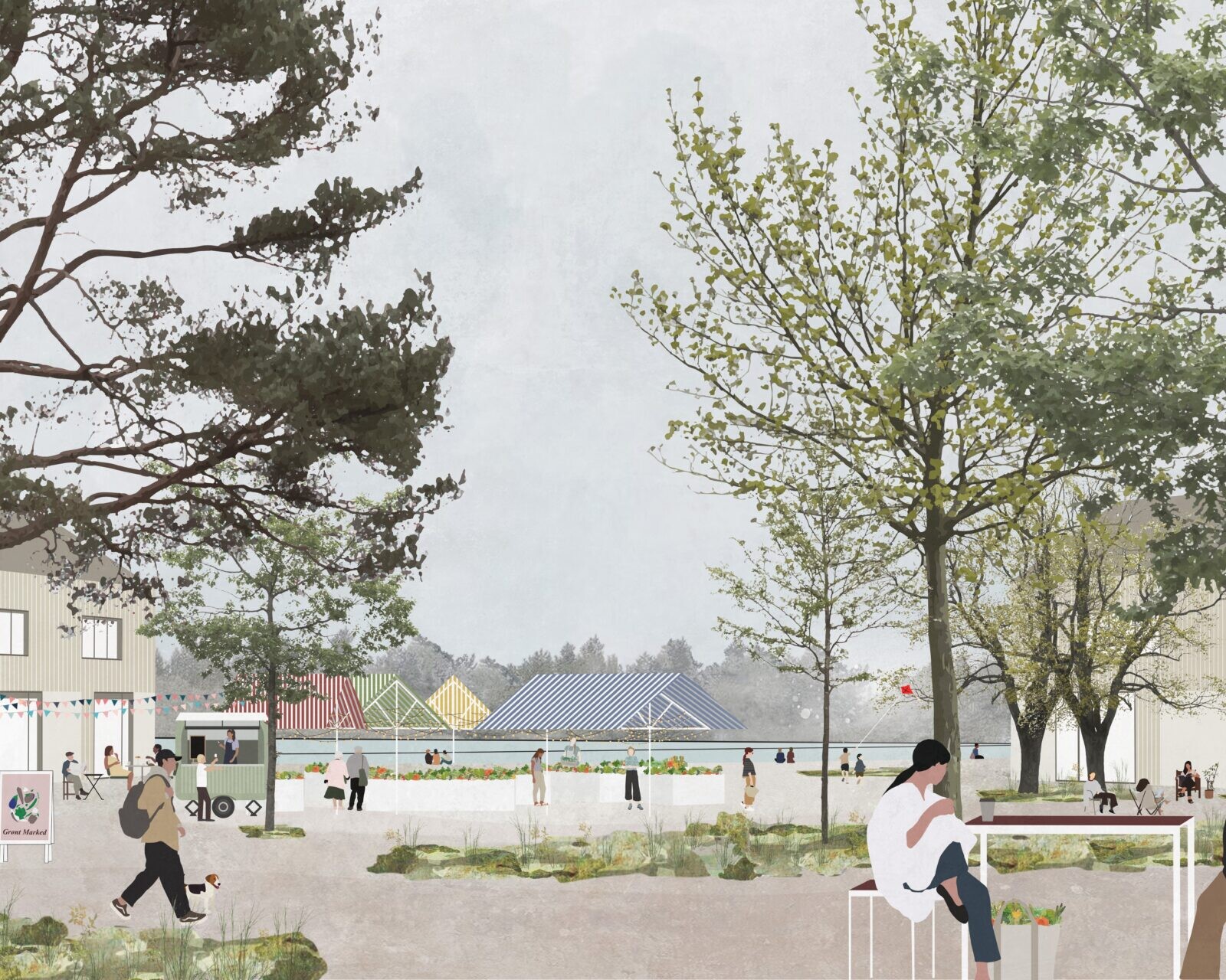 Illustration fra Helhedsplan for Det Internationale Kvarter – Etape 3 af BOGL.