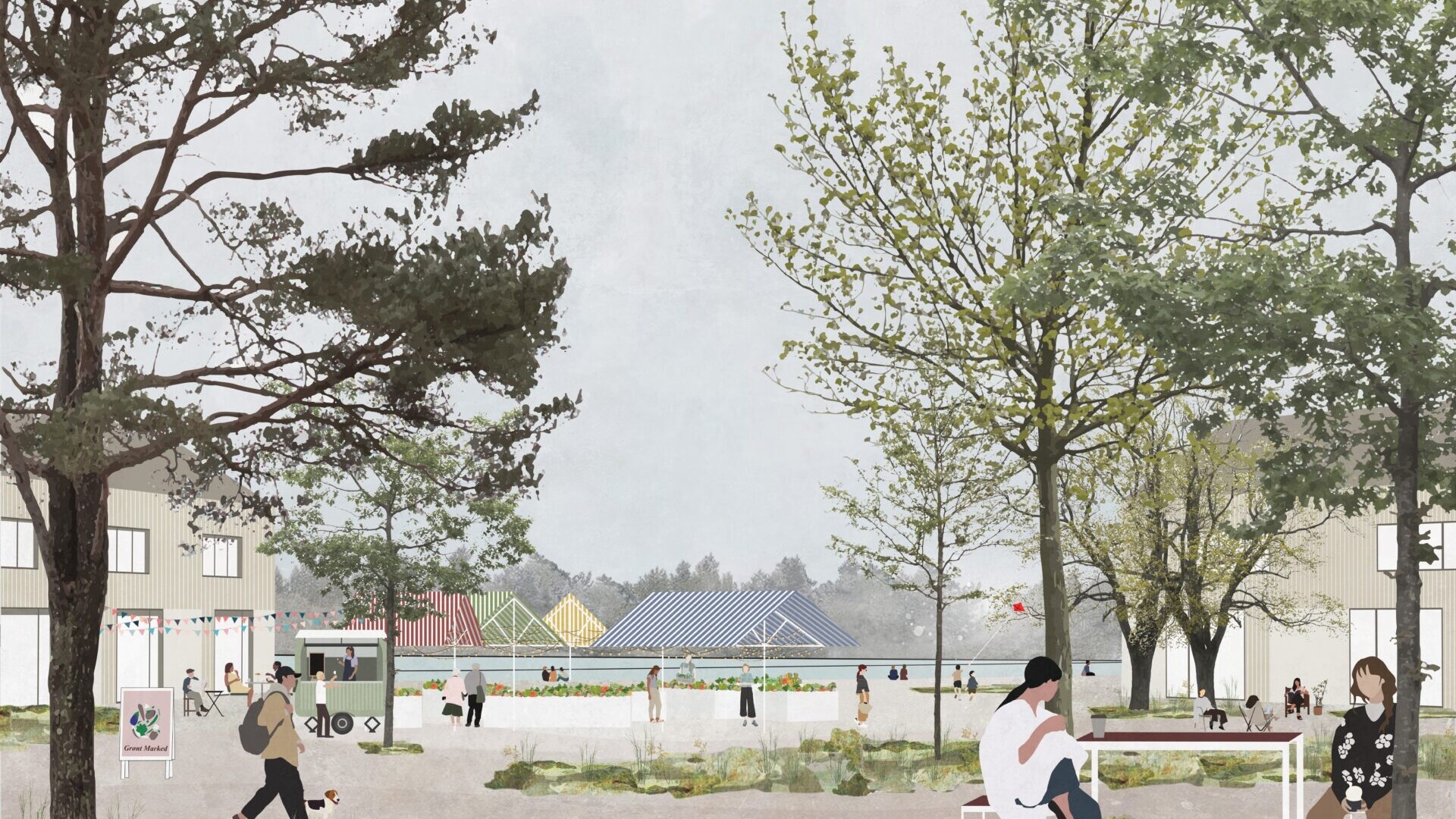 Illustration fra Helhedsplan for Det Internationale Kvarter – Etape 3 af BOGL.