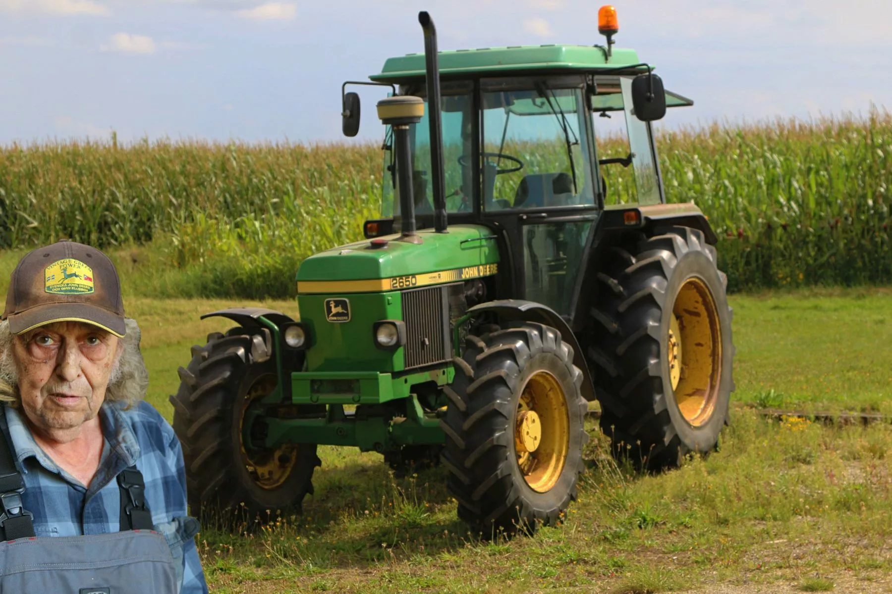 - Min-eneste nye traktor blev købt i Jedsted. Fotos/Collage: Johnny Tauman.