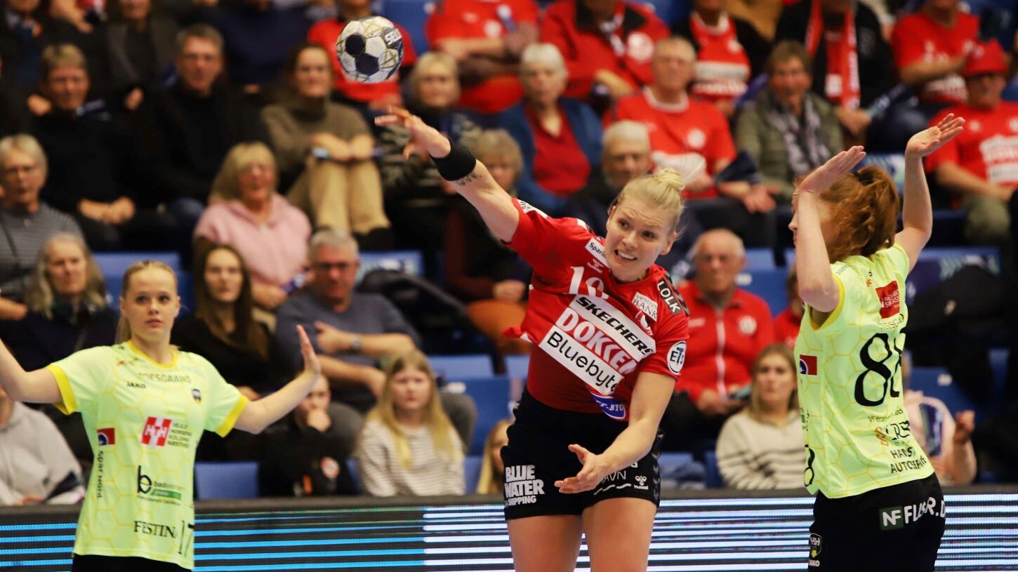 Kathrine Heindahl kæmpede og scorede det afgørende mål. Foto: Johnny Tauman.