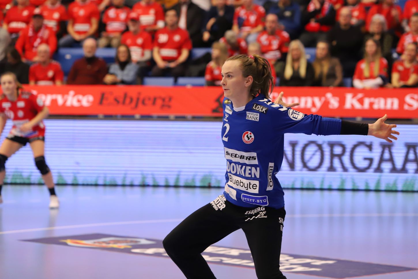 Anna Kristensen, der forlader Team Esbjerg efter sæsonen, kan med et solidt forsvar vise topklasse. Arkivfoto: Johnny Tauman.