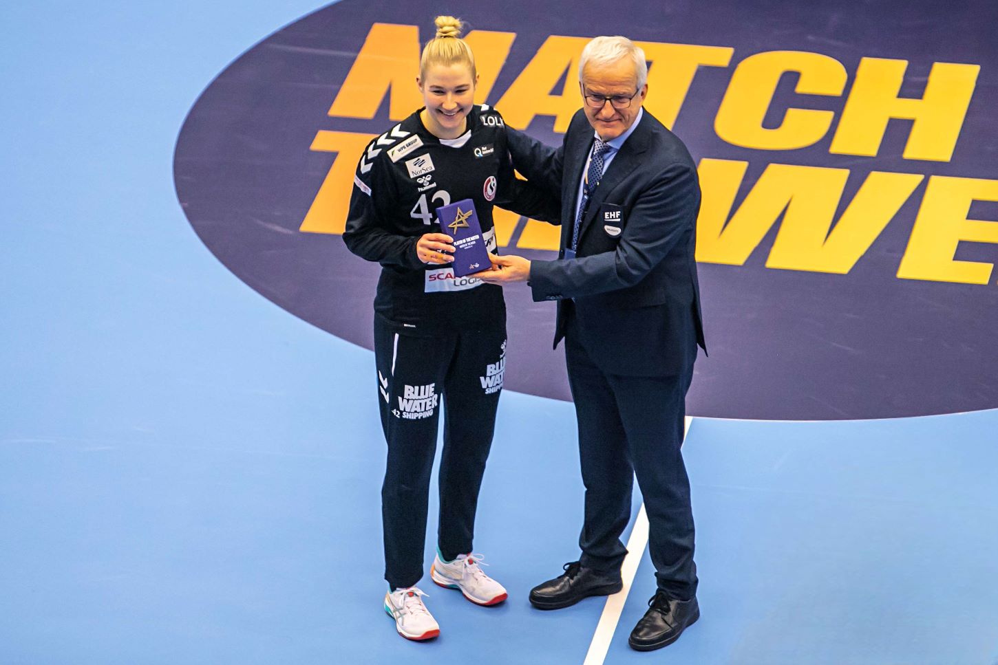 Player of the match - Katharina Filter - efter weekendens CL-brag. Foto: Johnny Tauman.