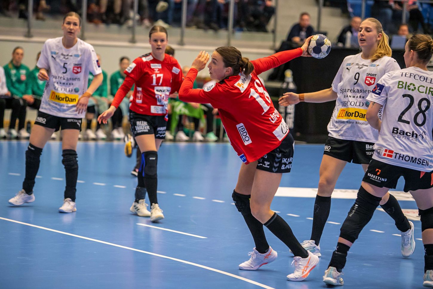 Olivia Löfqvist scorede en enkelt gang fra stregpositionen. Foto: Johnny Tauman.