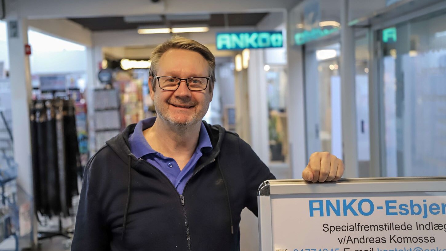 Andreas Komosa, ANKO i Sædding Centret. Foto: Johnny Tauman.