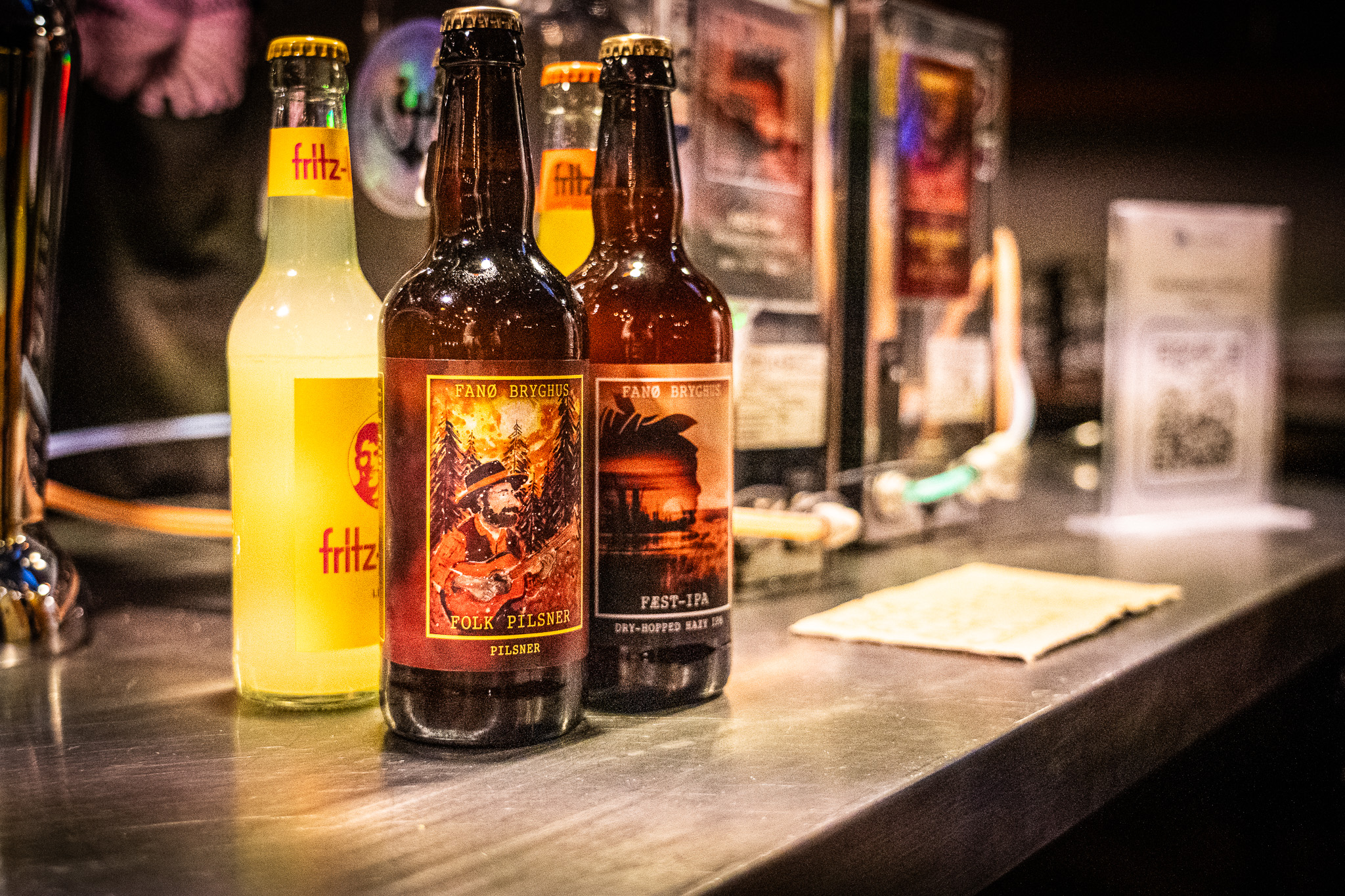 Folk Pilsner og Fæst IPA: Fanø Bryghus står bag de to særlige fesvialøl, der vil kunne købes under Folk & Fæstival. Foto: Fjodor Pedersen.