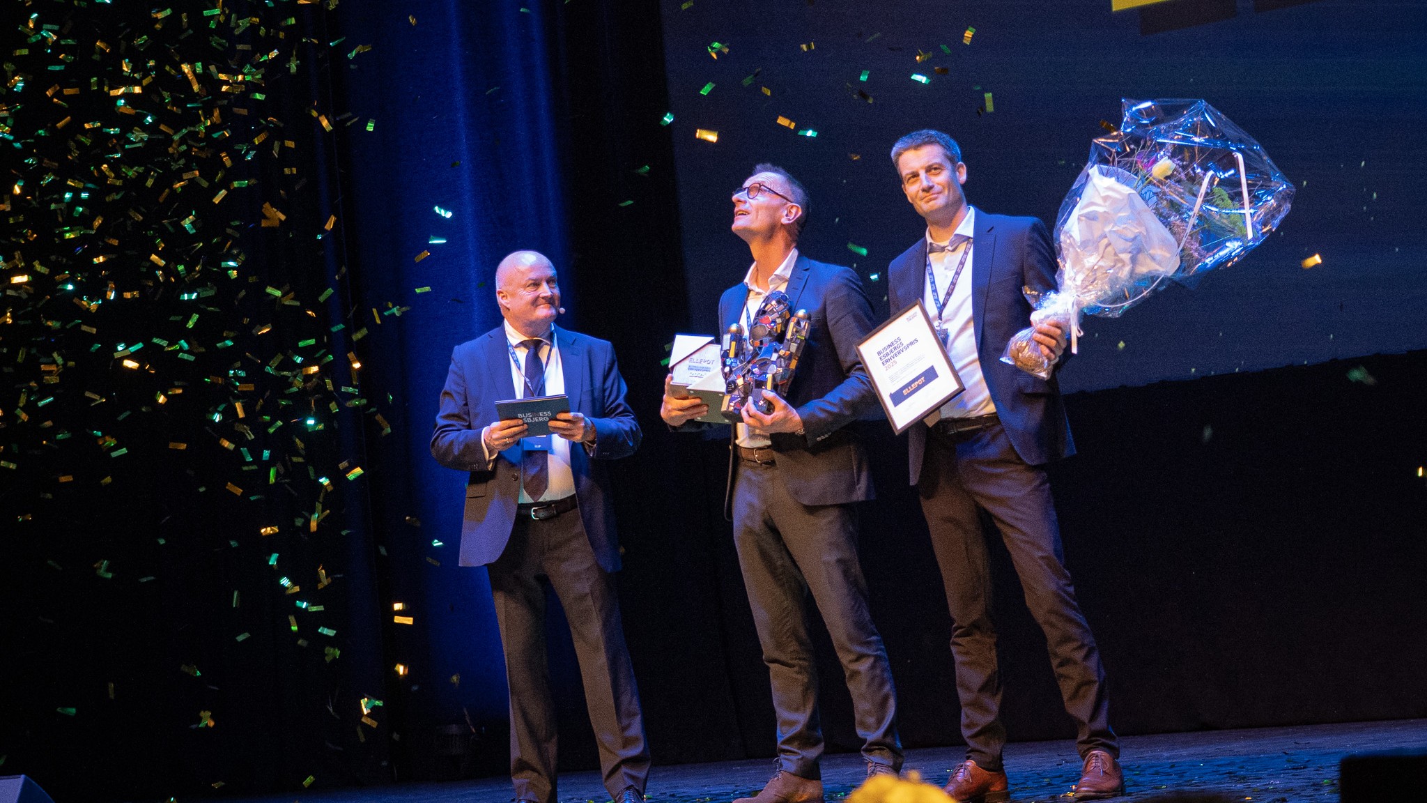 Business Esbjergs direktør Karsten Rieder overrakte Årets Erhvervspris til Ellepot. Foto: Fjodor Pedersen.