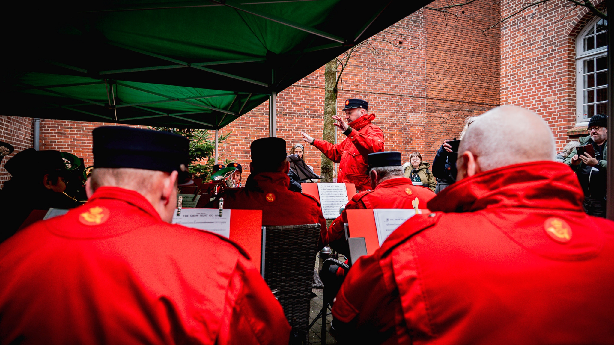 Esbjerg Postorkester spillede åbningsfanfaren for Esefestival. Foto: Fjodor Pedersen.