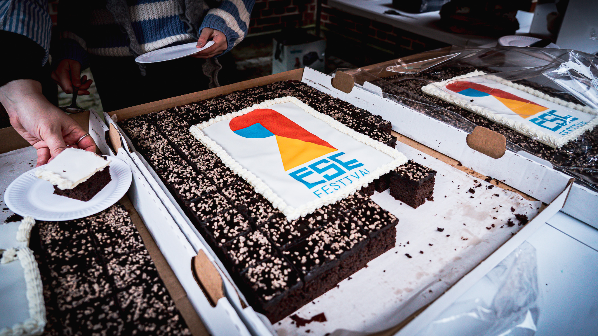 Der er ikke mange anledninger, hvor kaffe, juice og kage ikke hører sig til - således også til åbningen af Esefestival. Foto: Fjodor Pedersen.