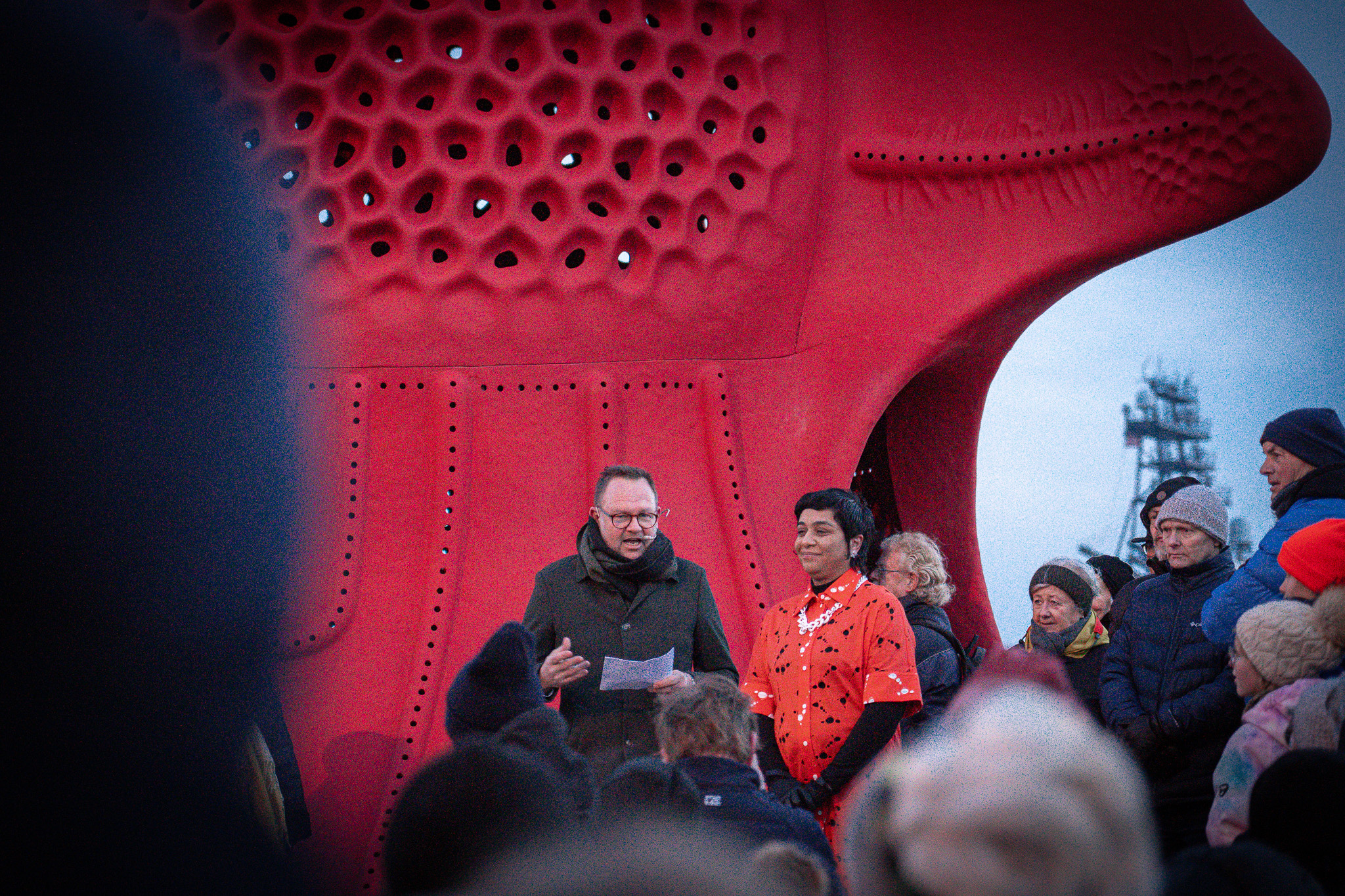 Borgmesteren talte ned fra fem. Og så blev der lys. Kort efter. Foto: Fjodor Pedersen.