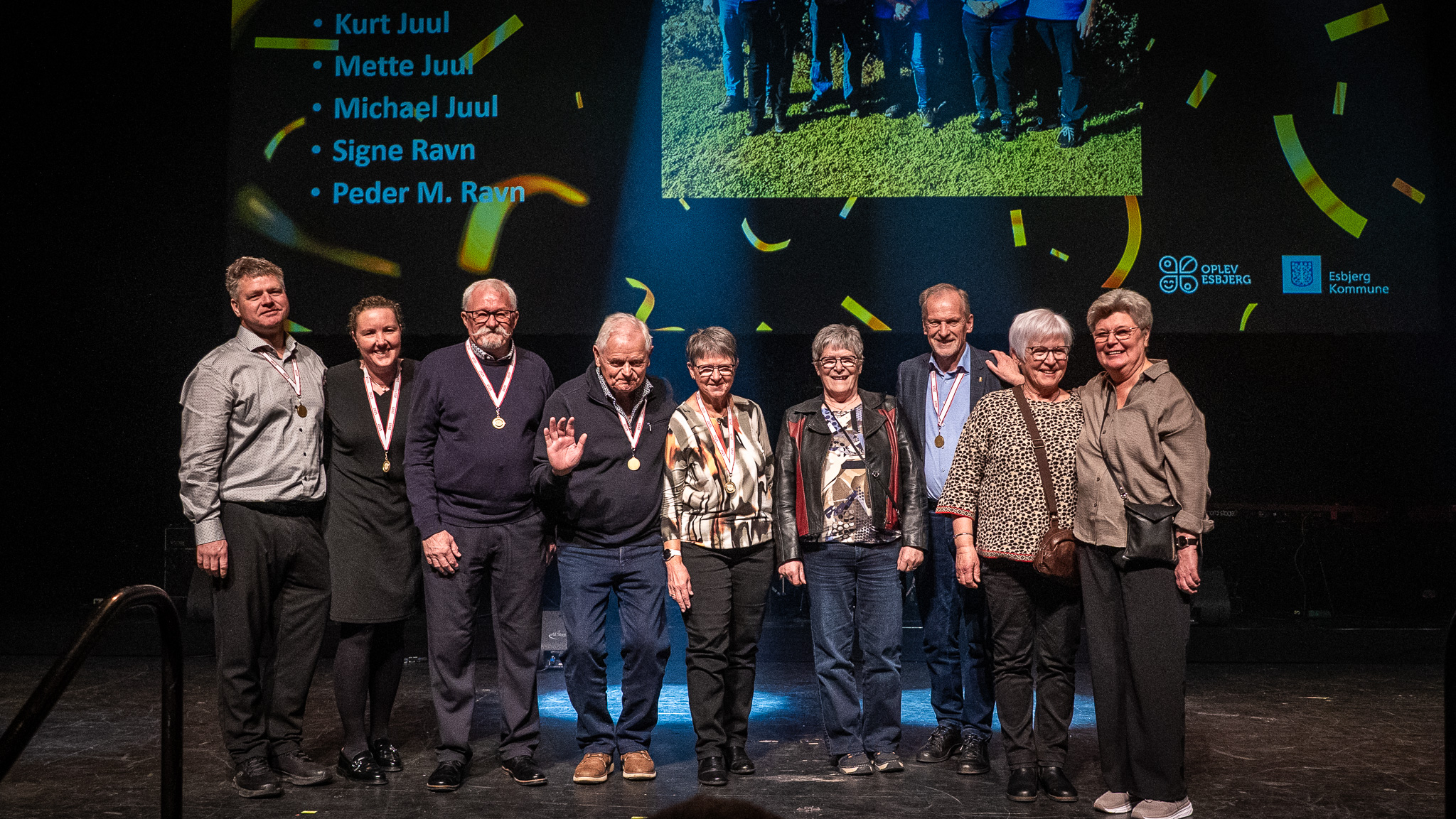 Lundsmark Krolfklub: Doris Mortensen, Gitte Schmidt, Vagn Schmidt, Lene Horsbøl, Kurt Juul, Mette Juul, Michael Juul, Signe Ravn og Peder M. Ravn. Foto: Fjodor Pedersen.