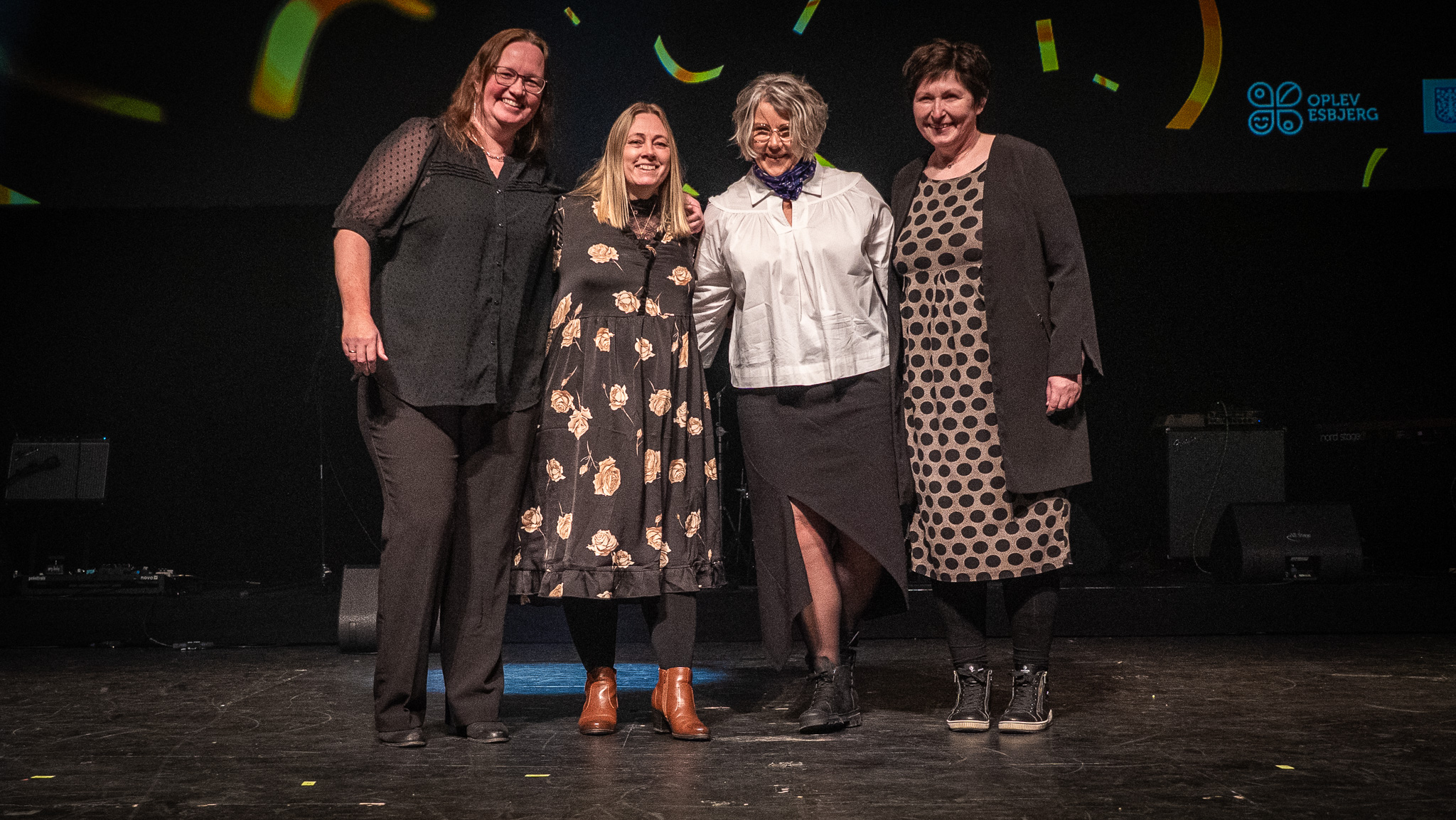 Esbjerg Curlingklub: Kamilla Schack, Rikke Jensen, Wikie Schurad og Linette Henningsen. Foto: Fjodor Pedersen.