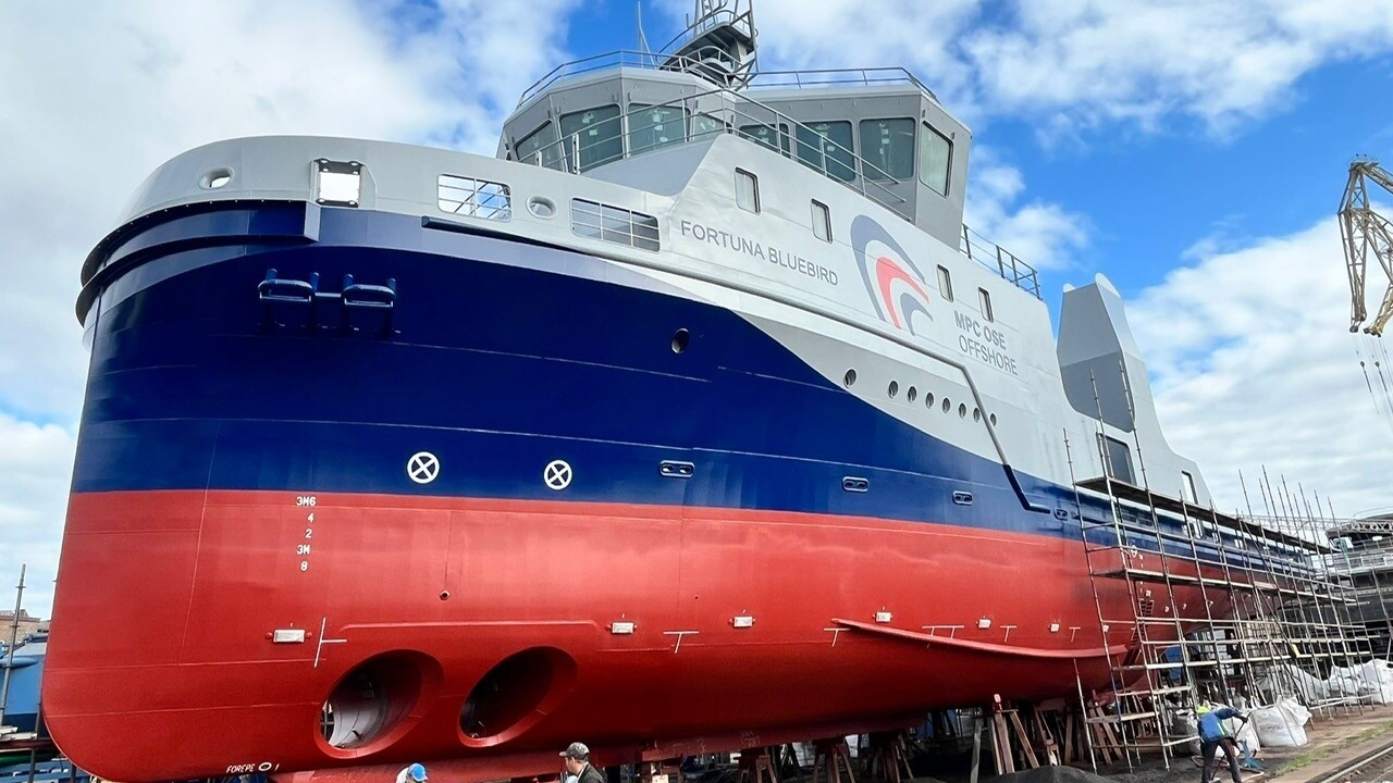 Det første af MPC OSE Offshores OSSV-skibe er ved at blive færdigbygget på Esbjerg Shipyard. Foto: MPC OSE Offshore.
