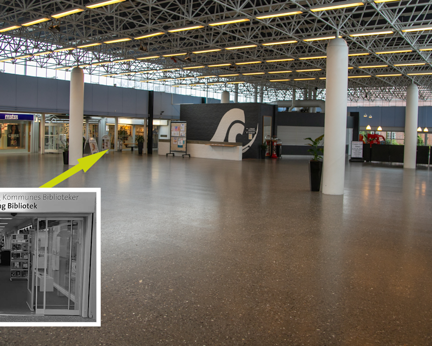 Biblioteket og Mødestedet i Sædding har en stor funktion i det lokale liv. Fotos/Collage: Johnny Tauman.