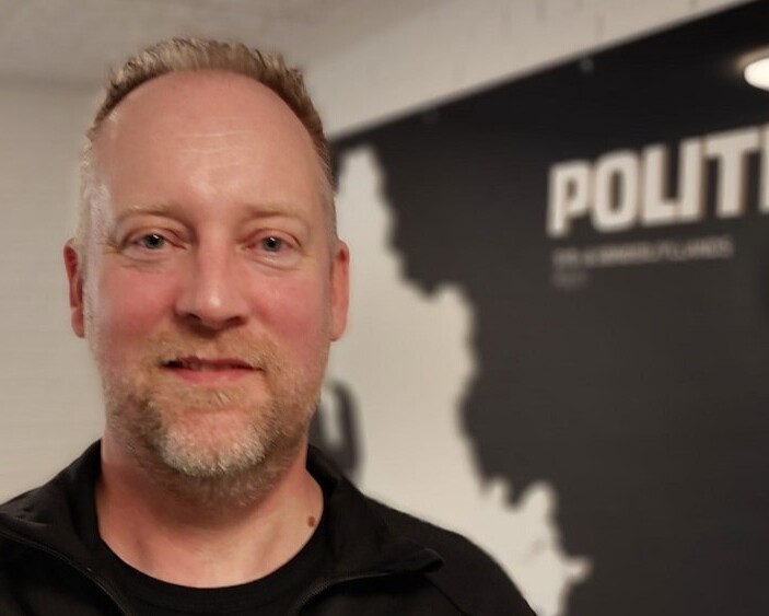 Frank Thye ydede livreddende indsats, da en motorcyklist forulykkede. Pressefoto.