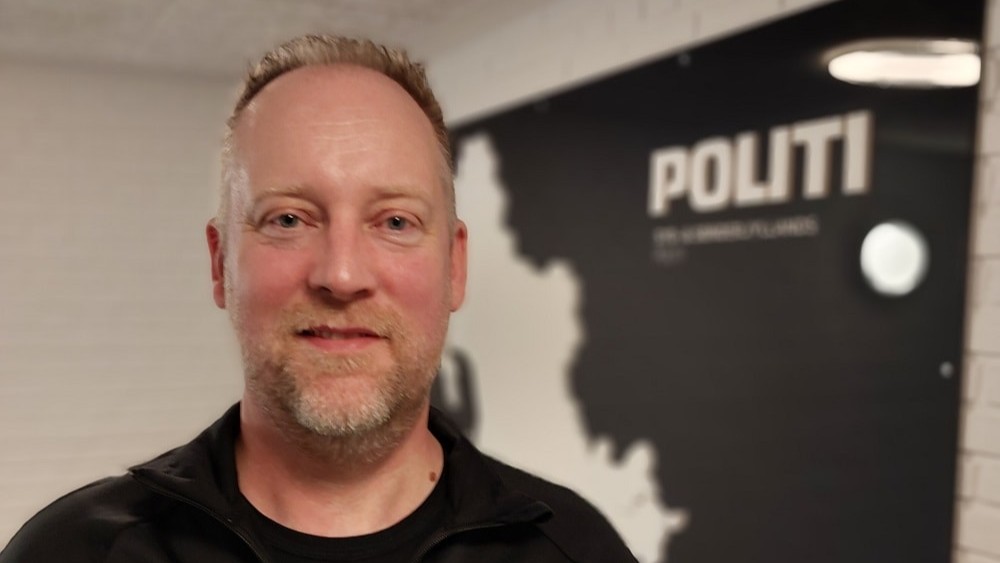 Frank Thye ydede livreddende indsats, da en motorcyklist forulykkede. Pressefoto.
