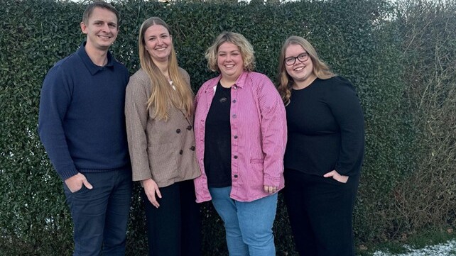 Fra venstre: Michael Lauridsen, Sannie Madsen, Lise Bennetsen, Kirstine Kargo Lyngesen. Privatfoto.