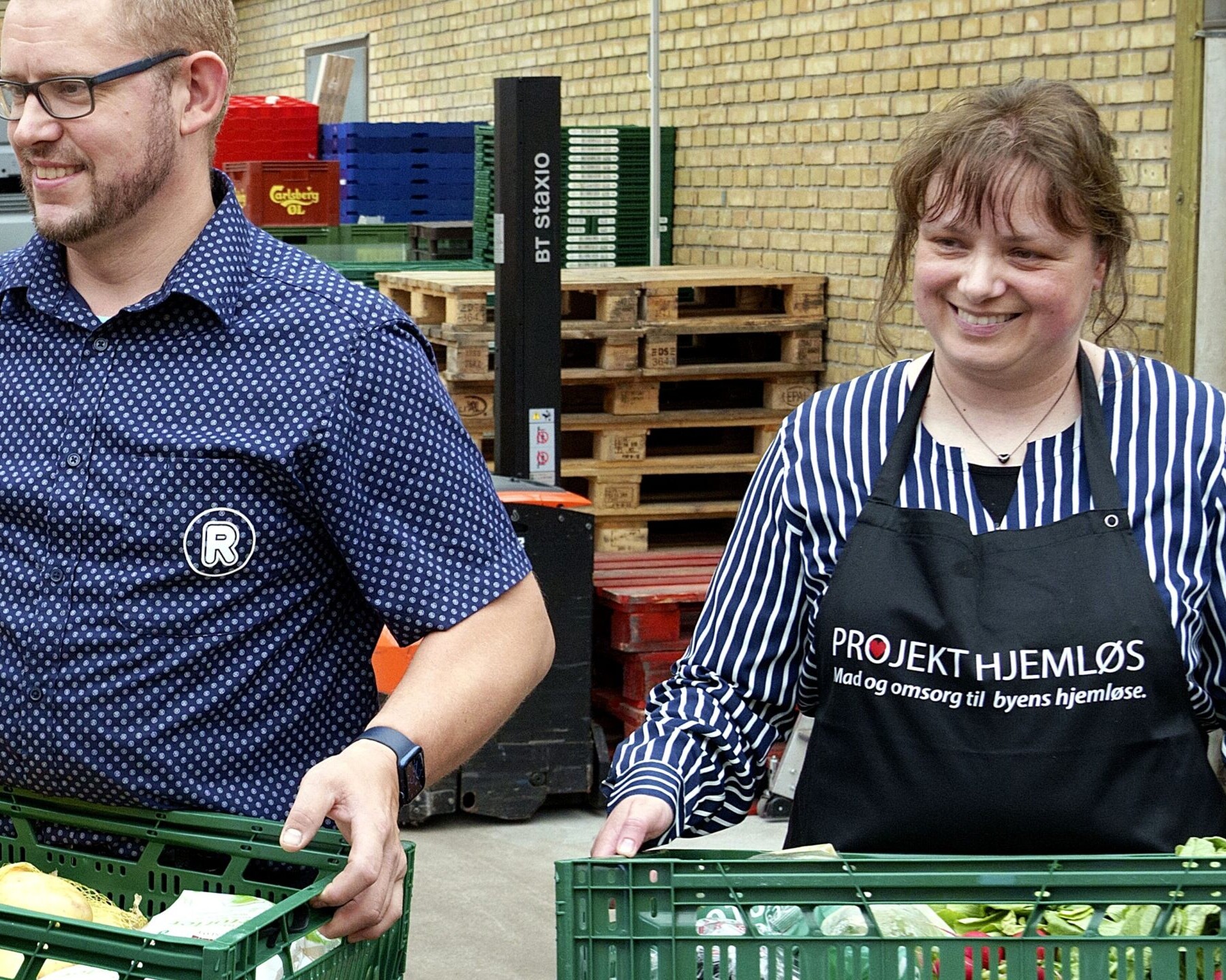 Blandt andet REMA 1000 donerer overskudsvarer via portalen gratismad.dk. Foto: Keld Navntoft for Stop Spild Af Mad.