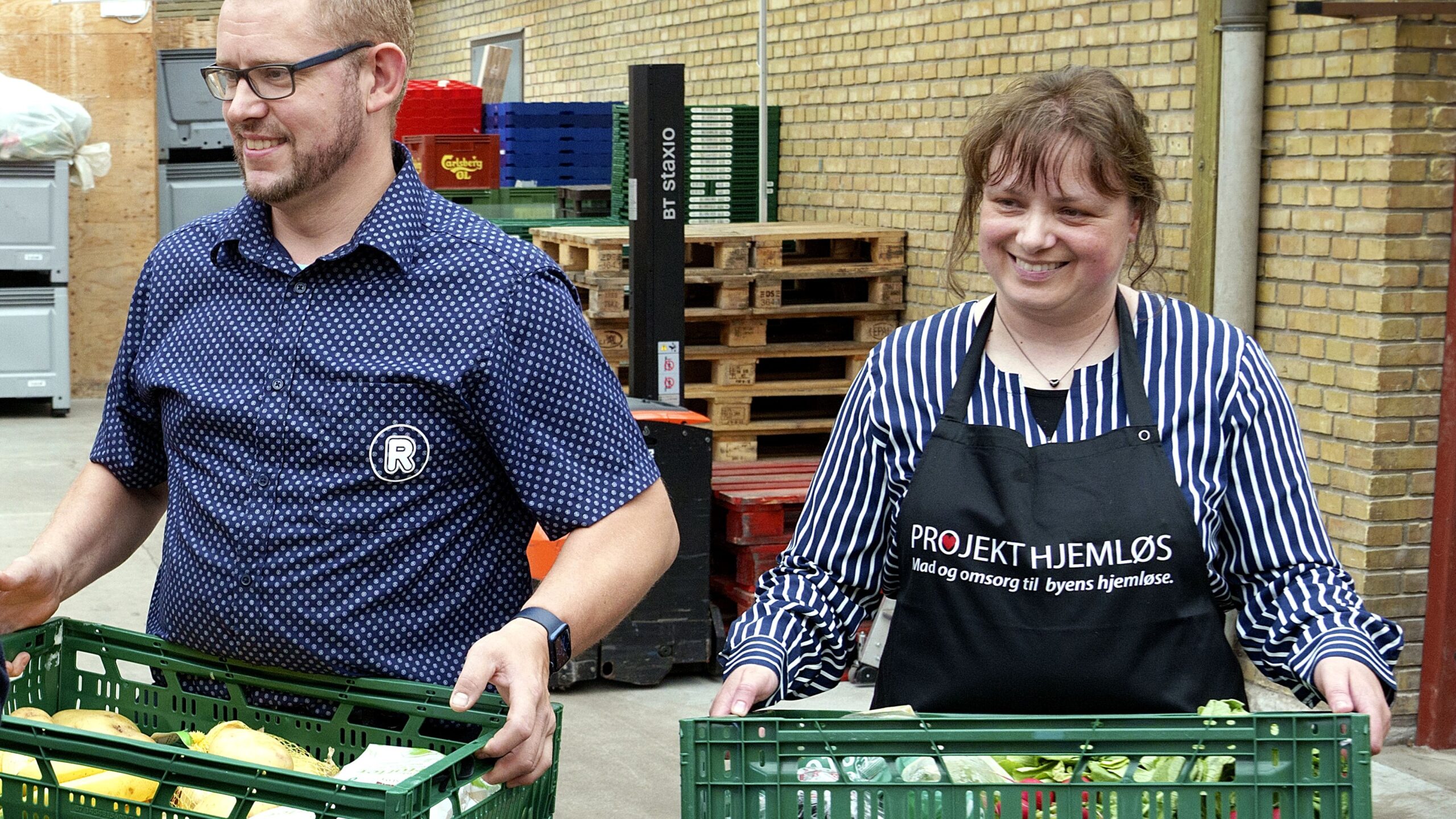 Blandt andet REMA 1000 donerer overskudsvarer via portalen gratismad.dk. Foto: Keld Navntoft for Stop Spild Af Mad.
