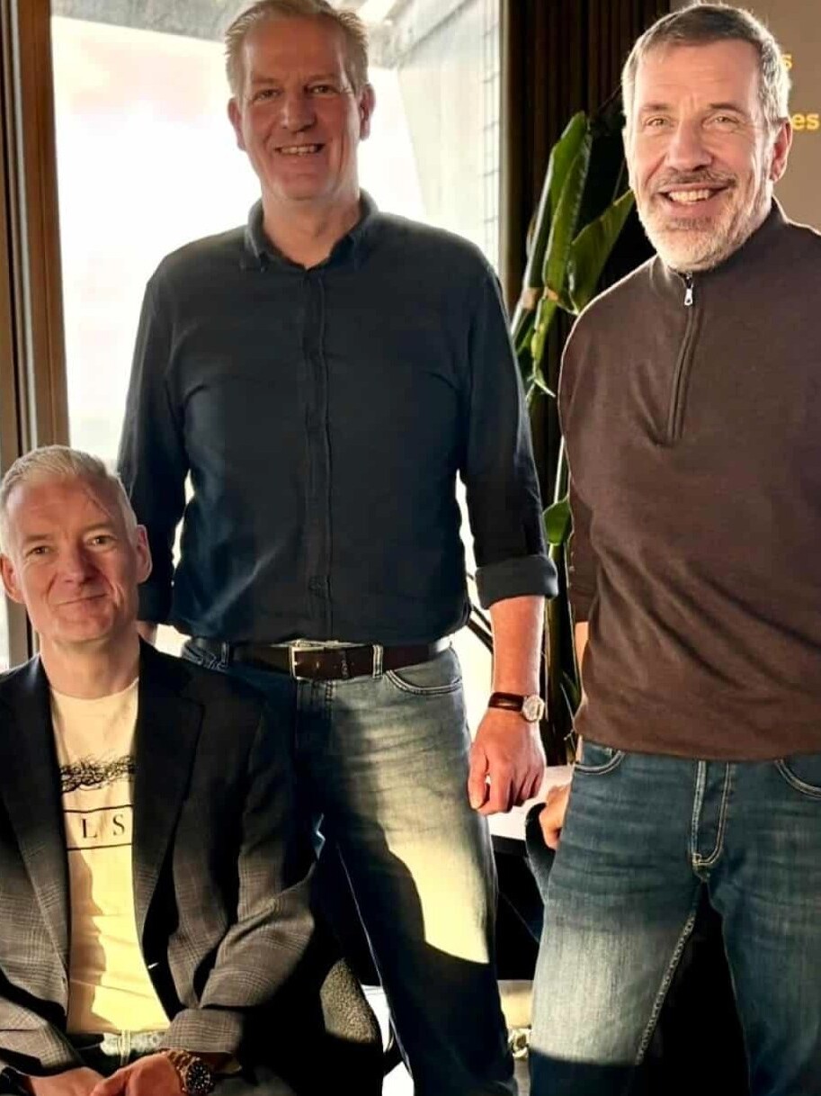 Bag den kommende gourmetaften står blandt andre disse tre ildsjæle: Jakob Lund, Søren Reis – holdkaptajn på Cykelnerven Vestjylland – og Ole Hagensen, mangeårig rytter på Cykelnerven Vestjylland. Privatfoto.