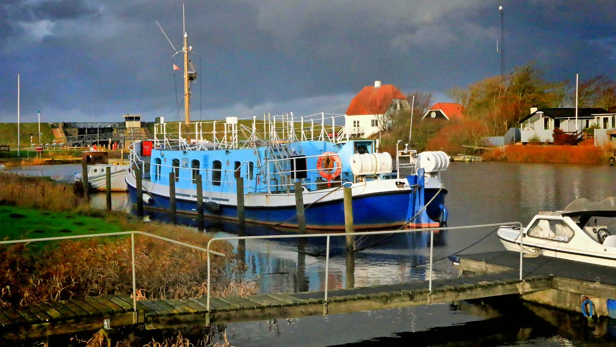 MS Vadehavet ved Kammerslusen i Ribe. Foto: Johnny Tauman.
