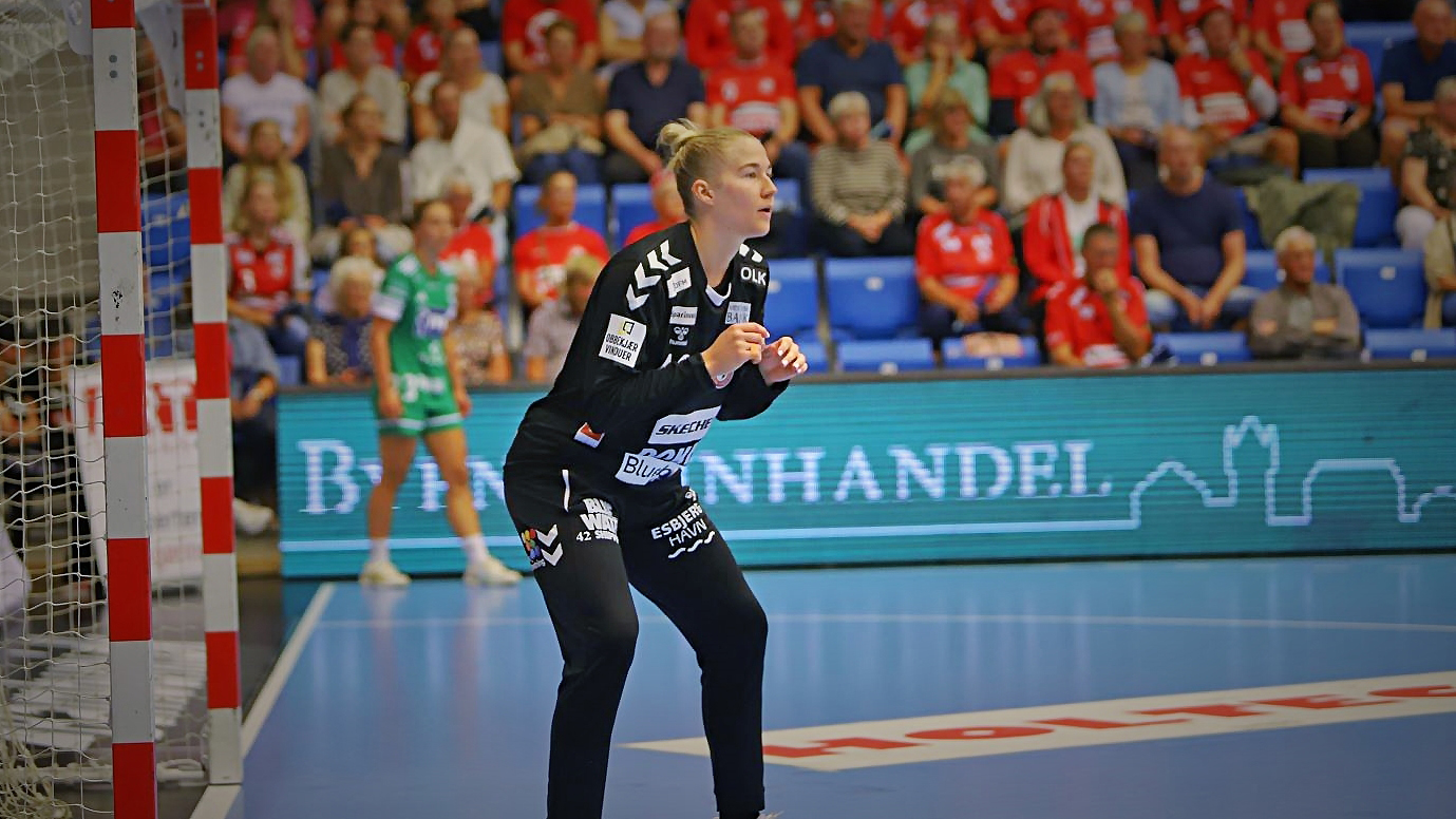  Målvogter Katharina Filter leverede et godkendt præstation mod Metz. Foto: Johnny Tauman.