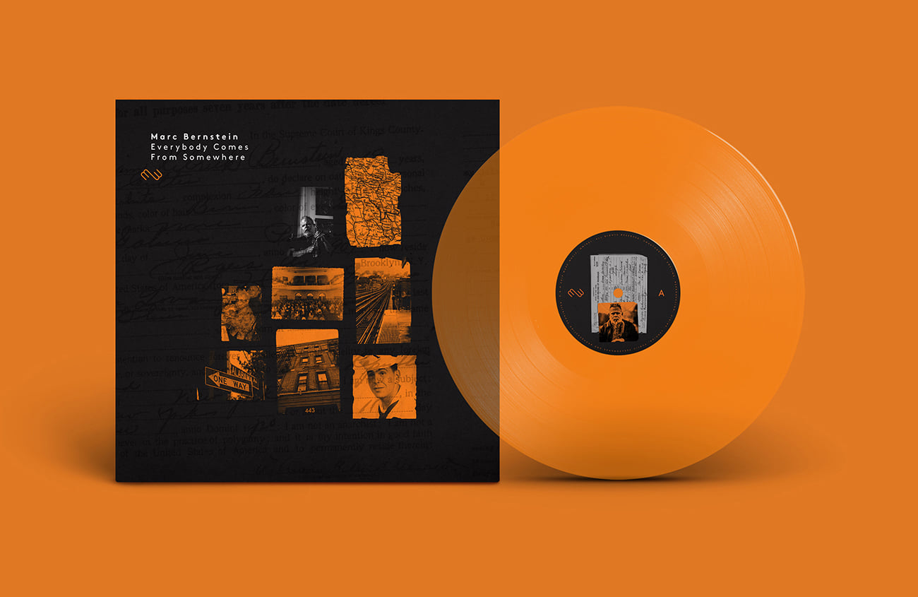 Everybody Comes from Somewhere fra 2019 blev Bernsteins sidste album. Grafik: Skovgaard Studio.