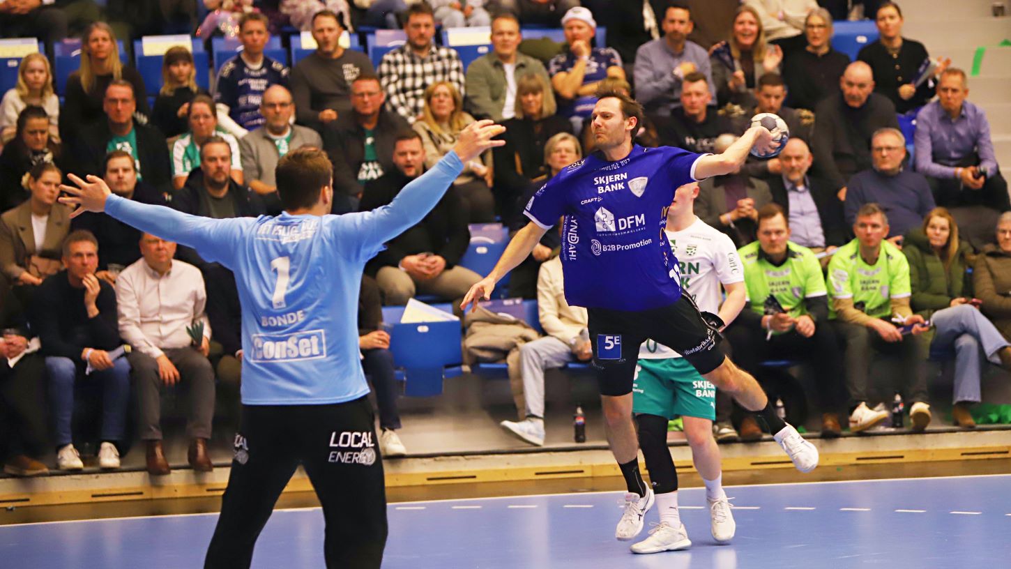 Mathias Jørgensen med en af sine scoringer. Foto: Johnny Tauman.