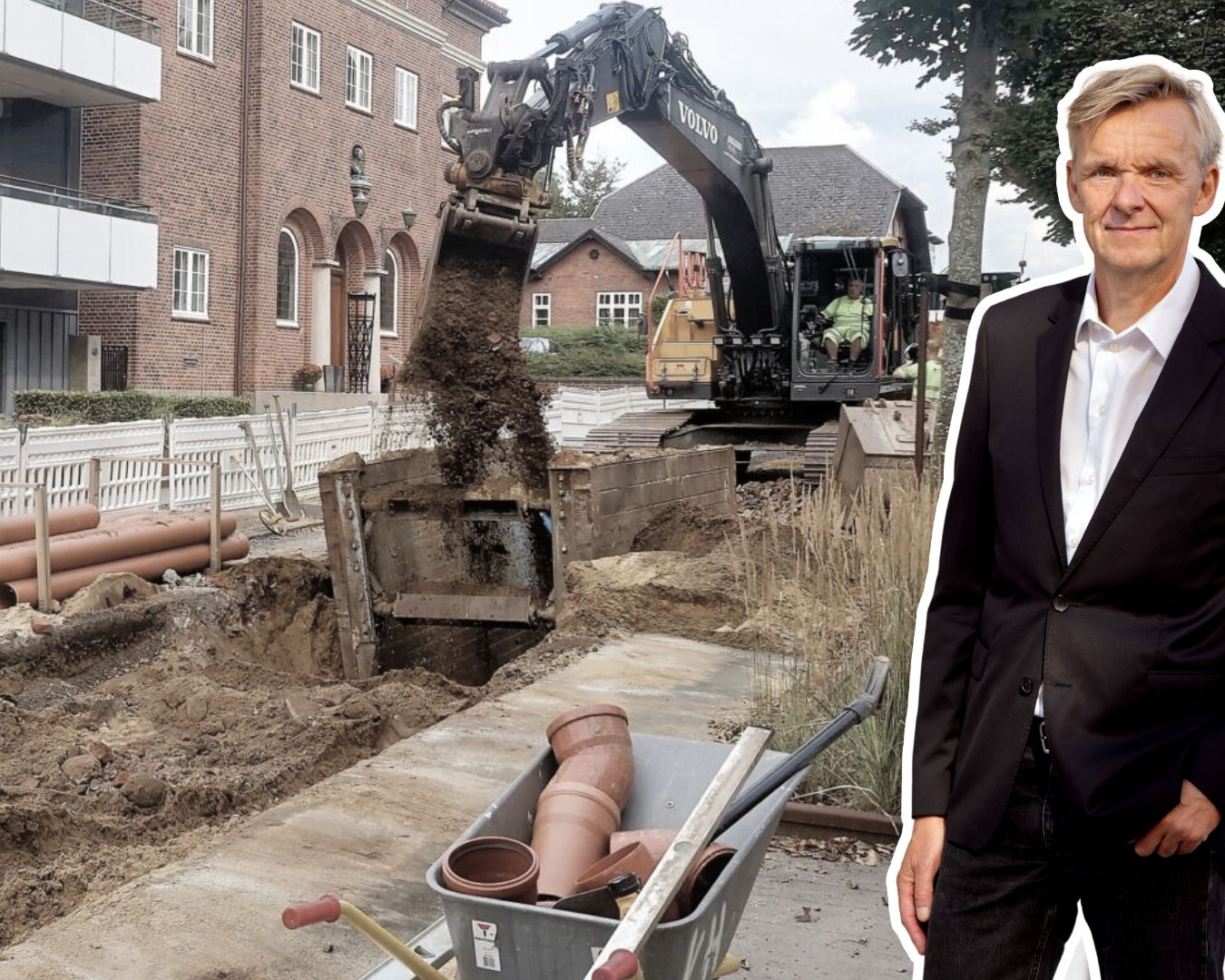 Poul Madsen med opsigtsvækkende nyt. Foto: Sara Galbiati. Baggrundsfoto/Collage: Fjodor Pedersen.