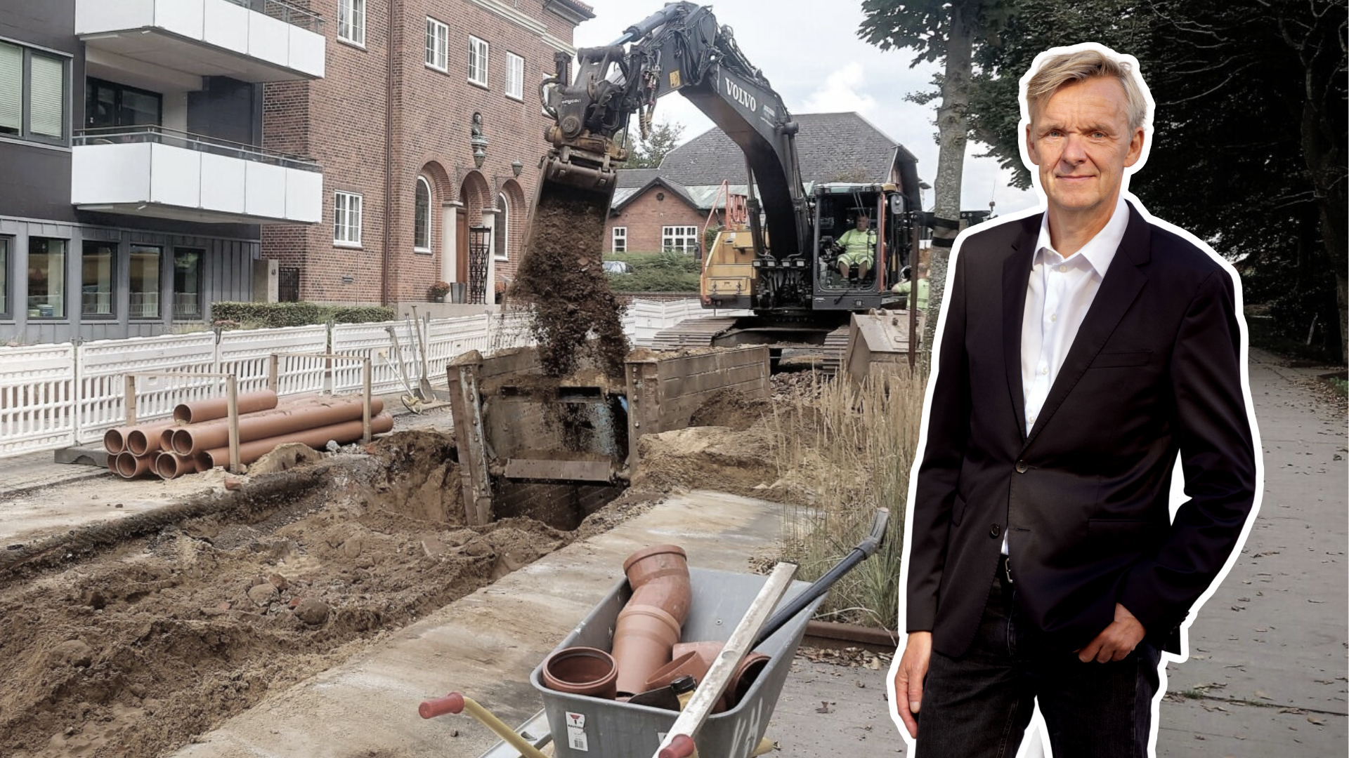 Poul Madsen med opsigtsvækkende nyt. Foto: Sara Galbiati. Baggrundsfoto/Collage: Fjodor Pedersen.