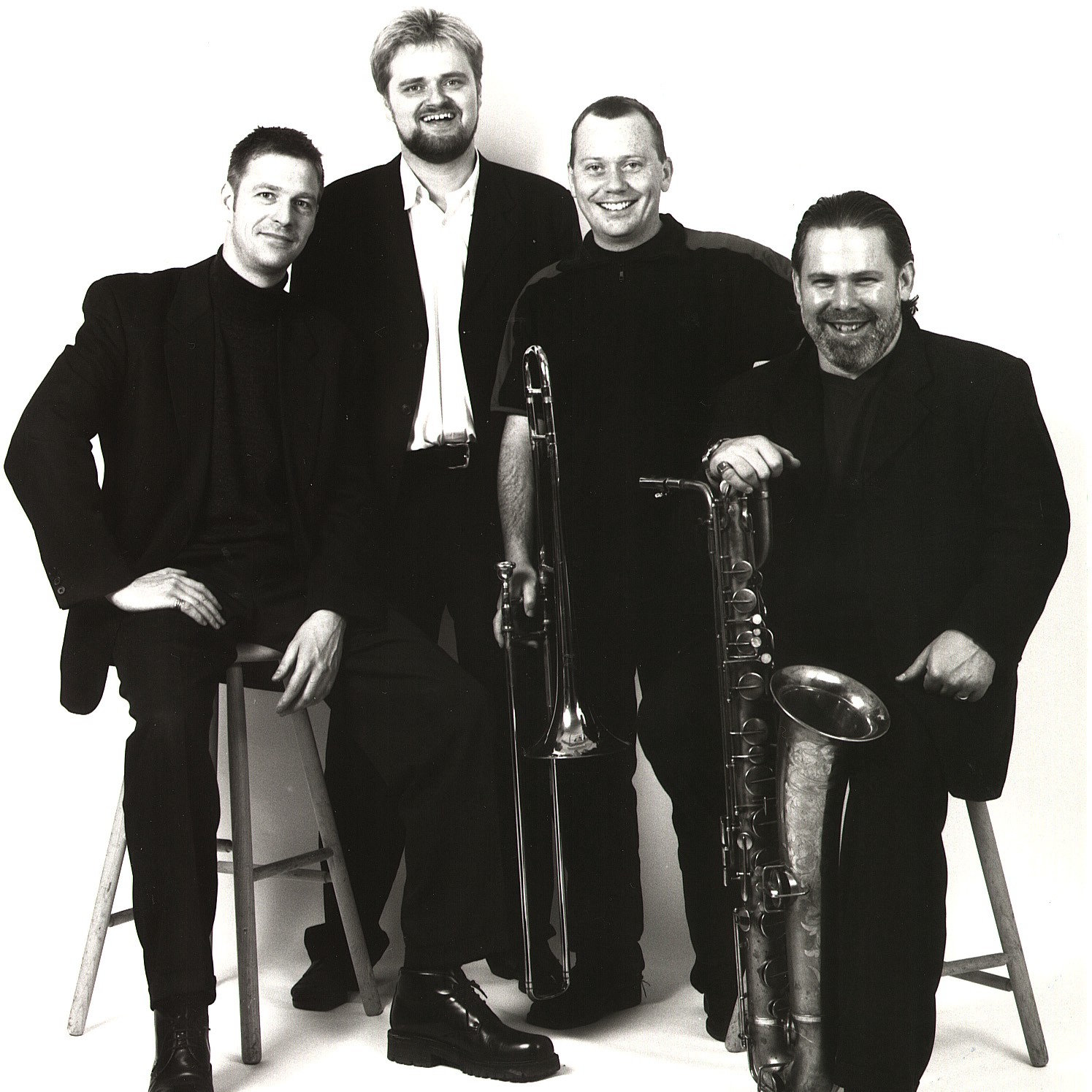 Et af de andre projekter fra 1990'erne, da Bernstein lige var landet i Vestjylland: West Coast Jazz Quartet. Privatfoto.