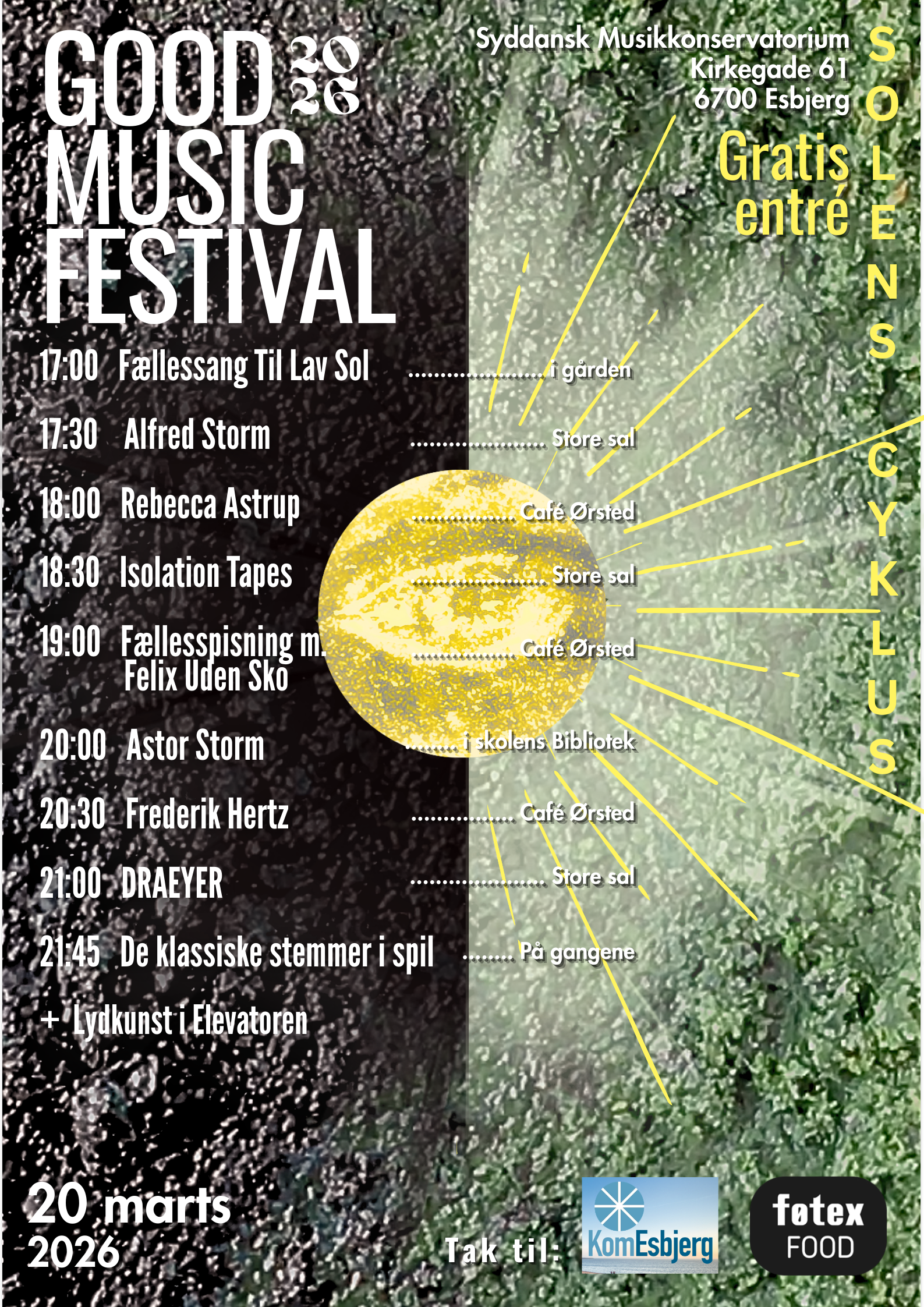 Plakat for årets Good Music Festival.