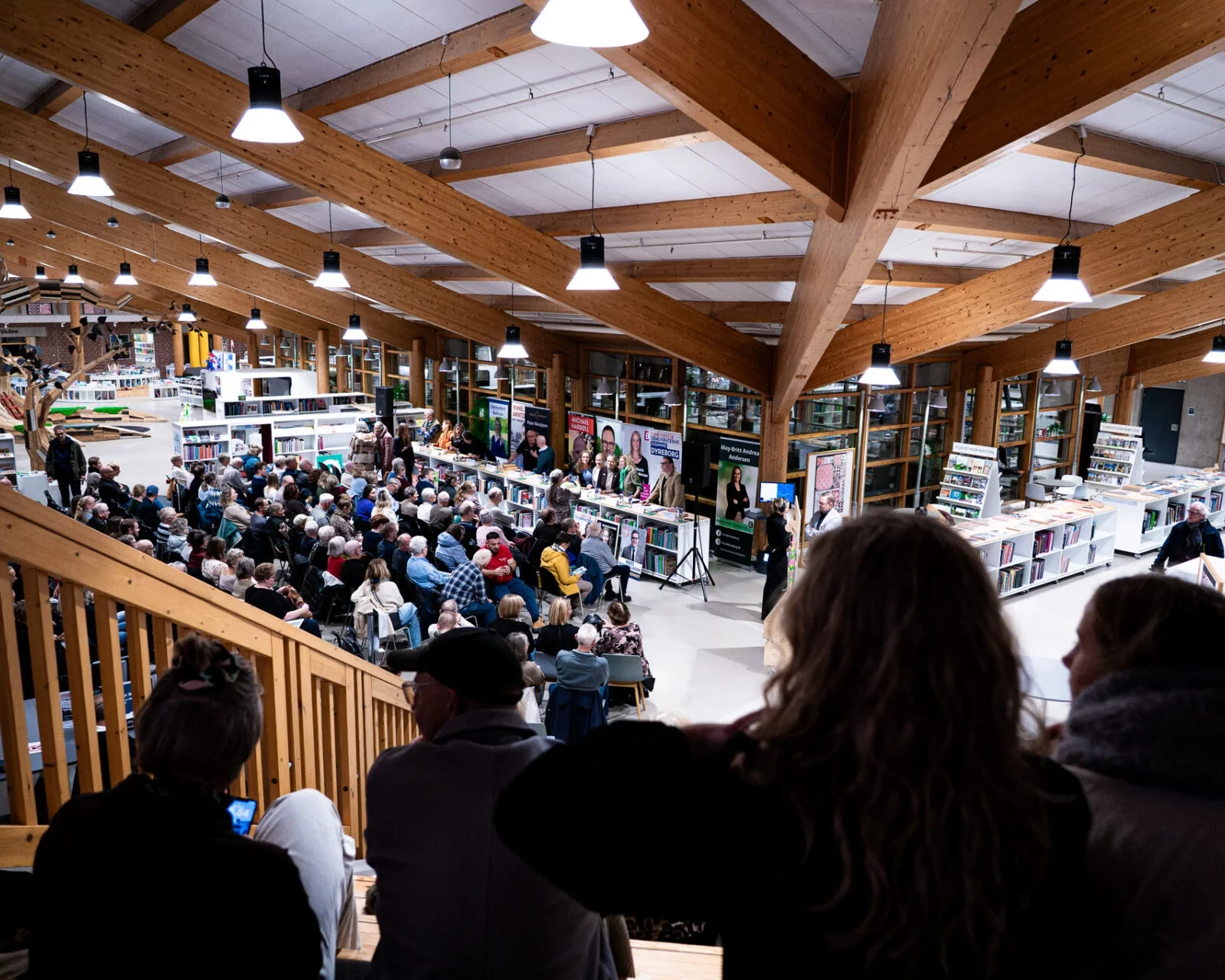Til debatten op til lokalvalget i november 2025 var der godt fyldt op på Hovedbiblioteket. Arkivfoto: Fjodor Pedersen.