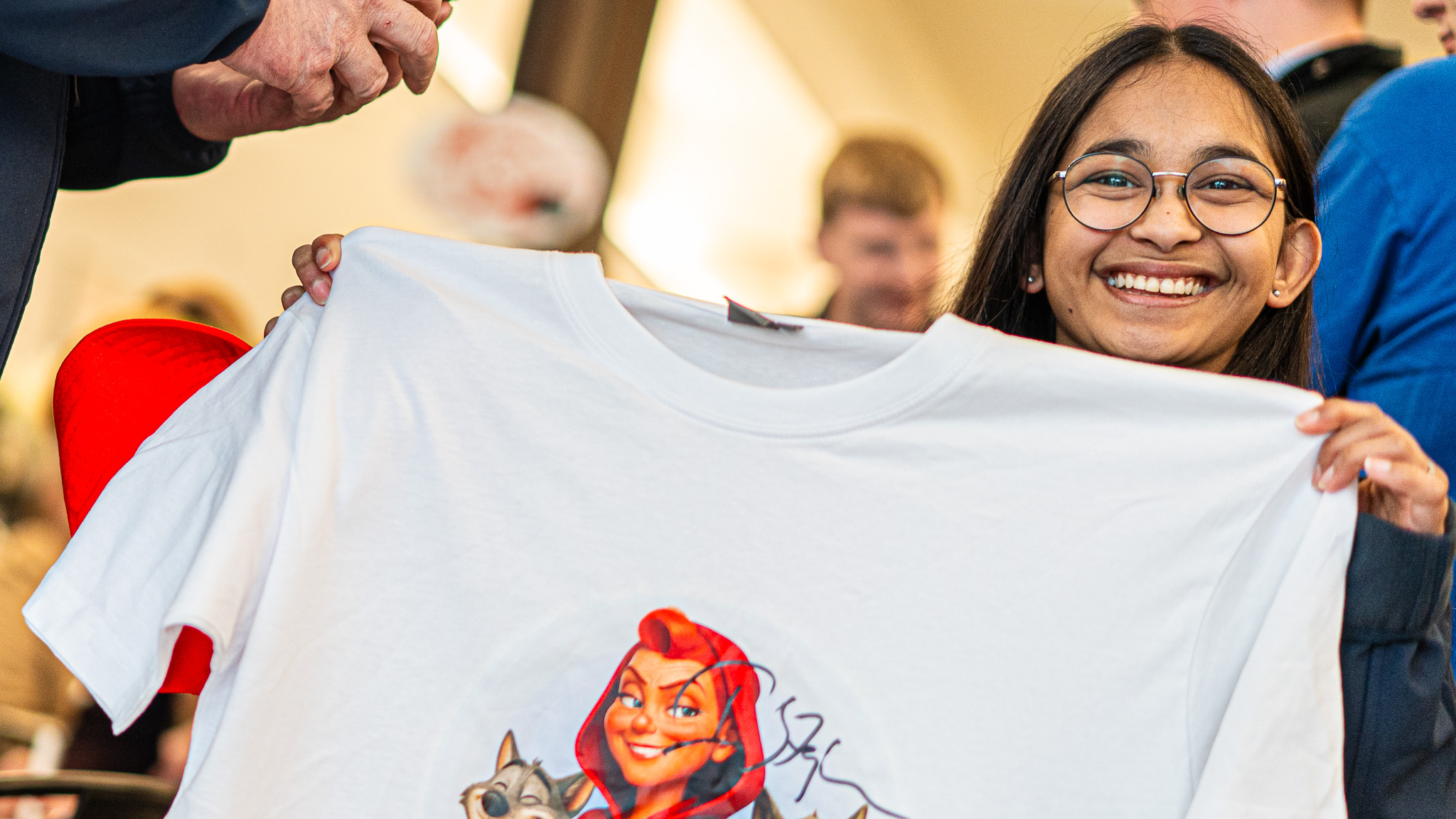 Der var anti-ulve-merchandise til alle fremmødte. Foto: Fjodor Pedersen.