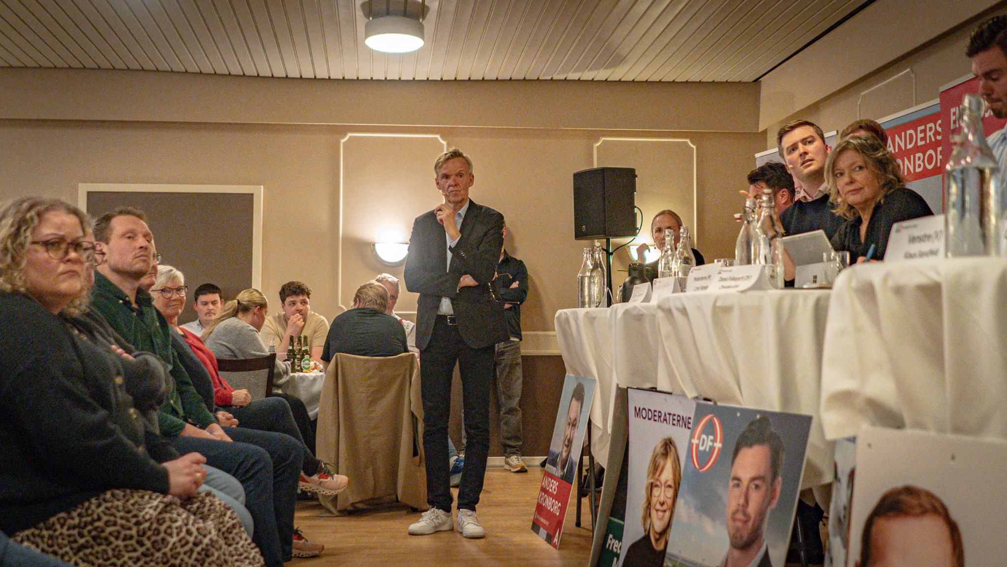 Valgdebat på Jerne Kro, torsdag den 19. marts 2026. Foto: Fjodor Pedersen.