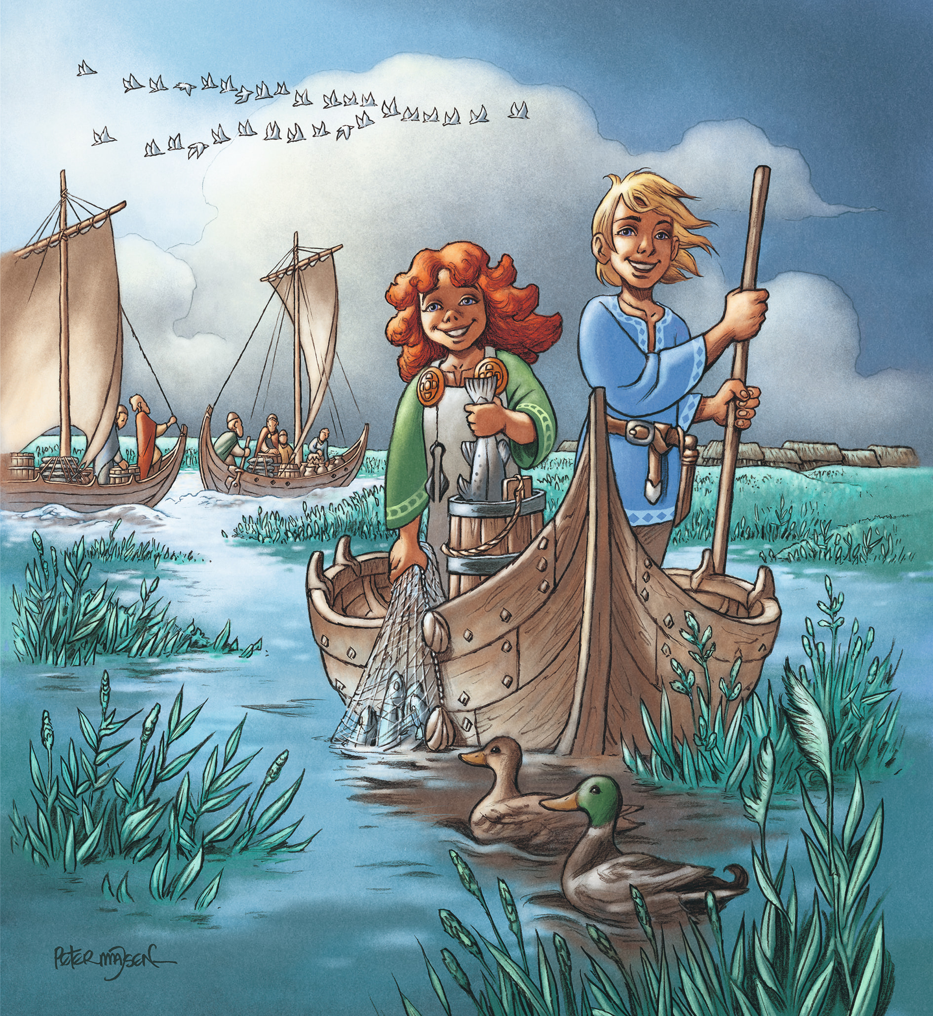 Riberødder. Illustration: Peter Madsen, Museum Vest.