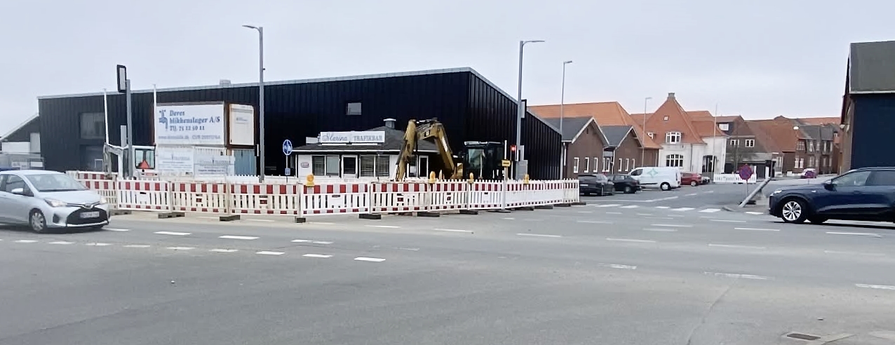 Trafikken ledes ad Cort Adelers Gade og videre ad Vesterhavsgade. Foto: Johnny Tauman.