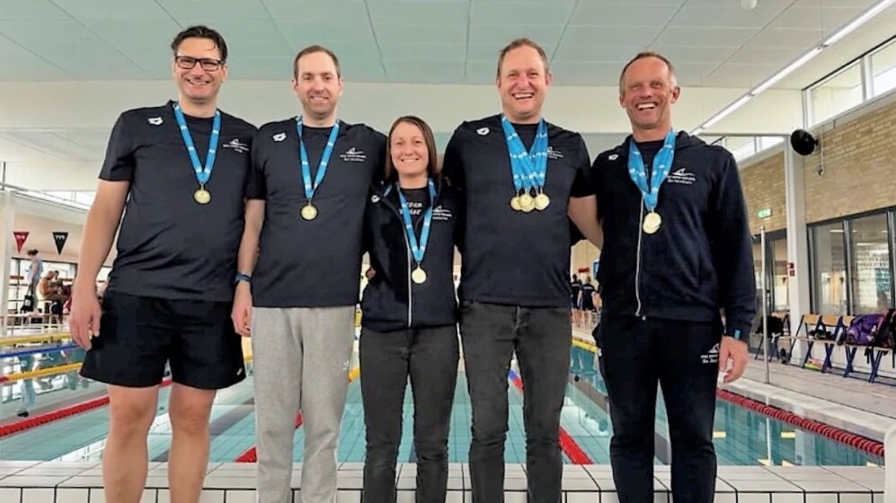 Fra venstre: Paul Wolf, Jonas Mikkelsen, Natascha Venter, Henry Stokholm og Bo Jacobsen. Privatfoto.