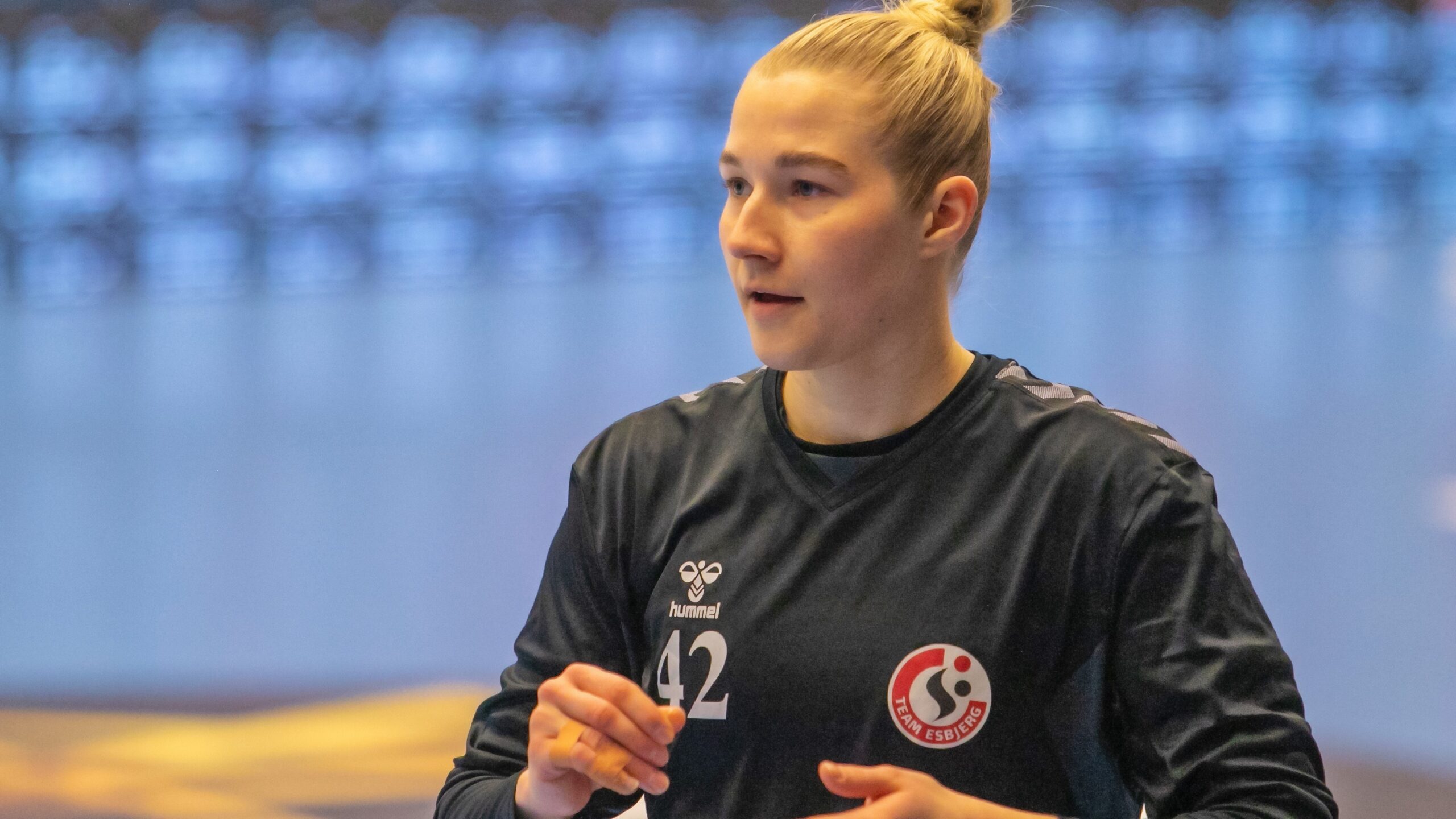 Kampens bedste spiller, målvogter Katharina Filter. Foto: Johnny Tauman.